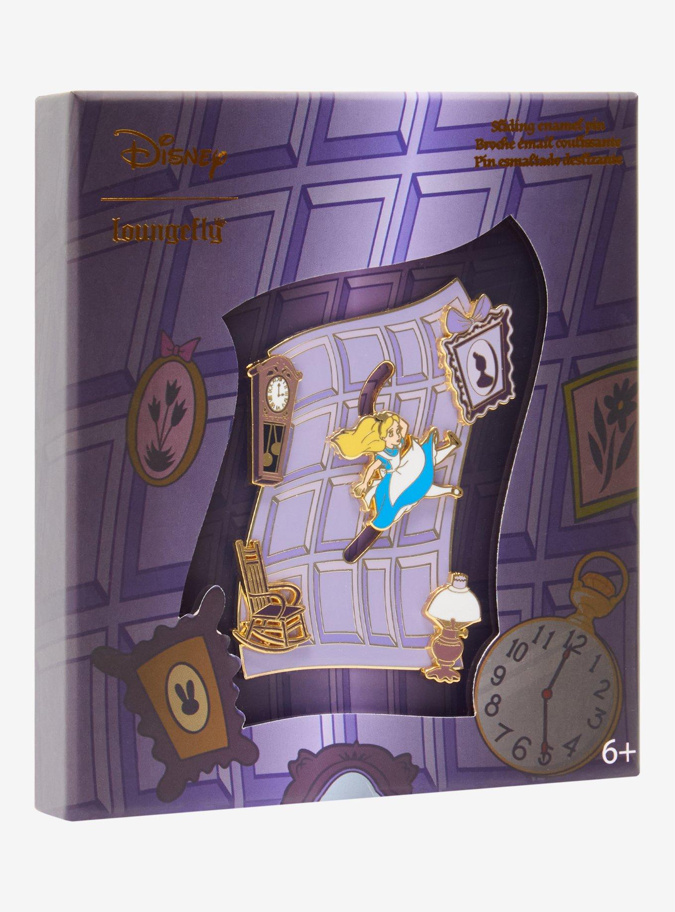 Loungefly Disney Alice in Wonderland Sliding Alice Enamel Pin, , alternate