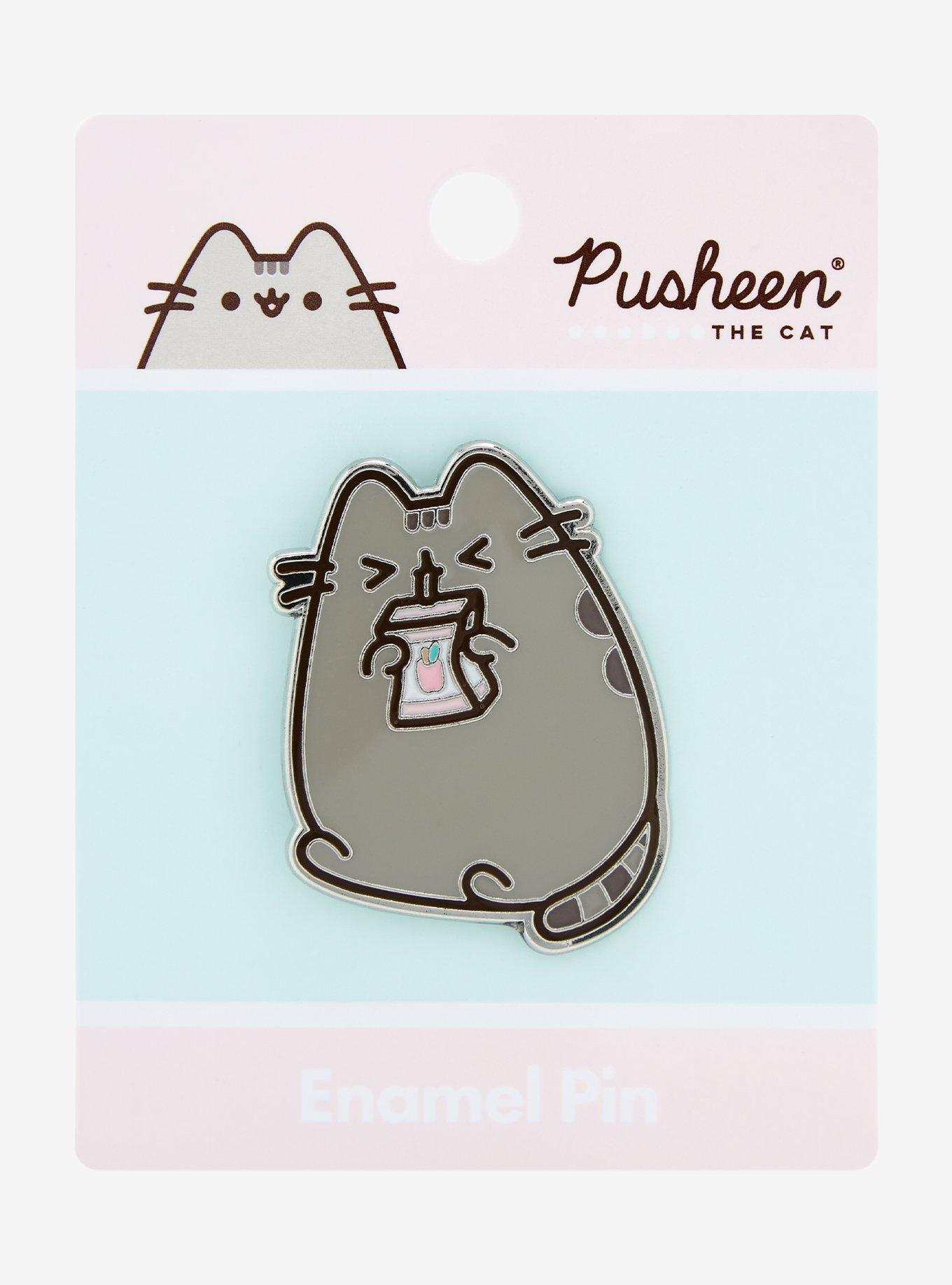 Pusheen the Cat Straw Enamel Pin - BoxLunch Exclusive , , alternate