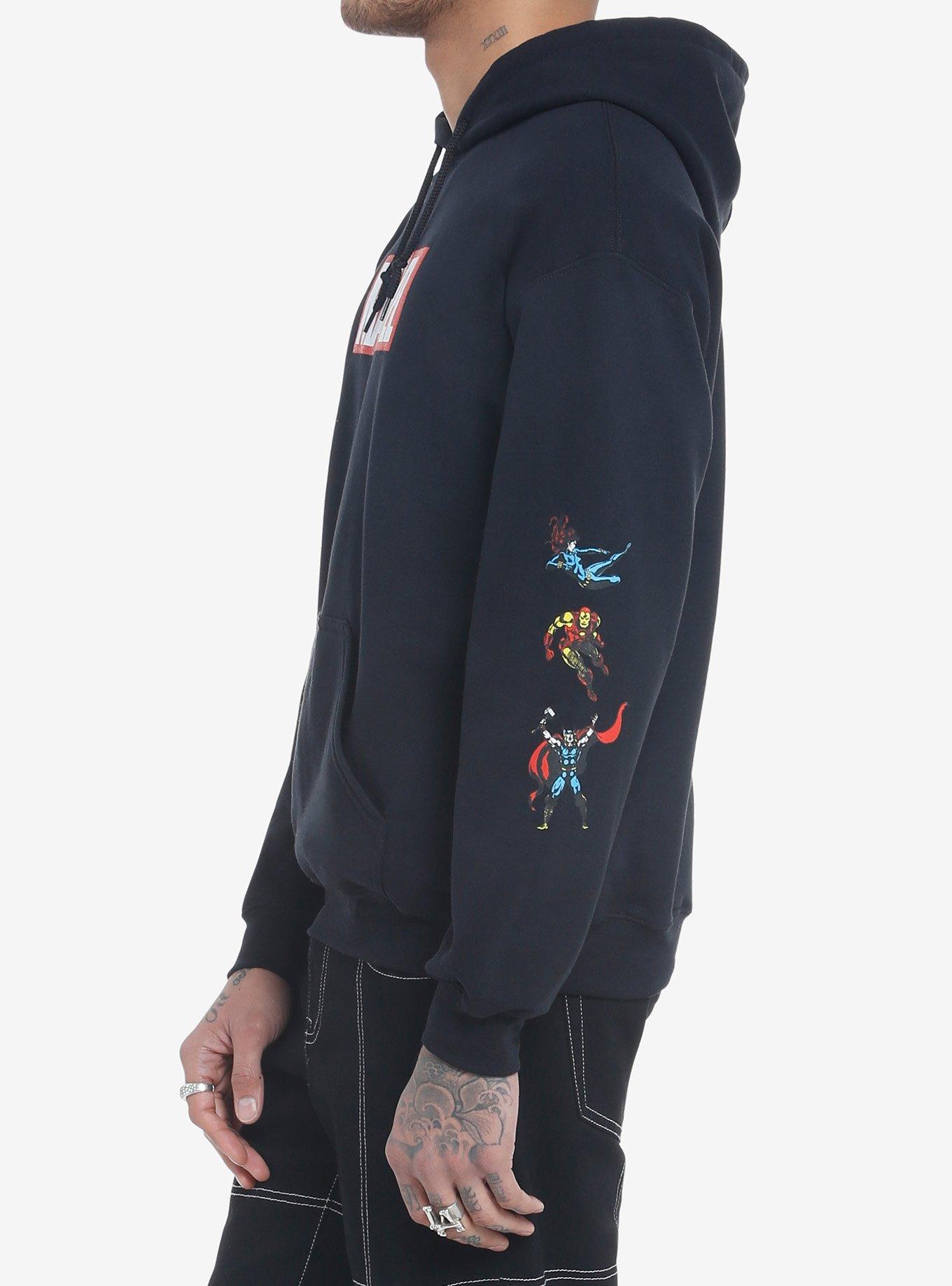 Marvel Logo & Characters Hoodie, BLACK, alternate