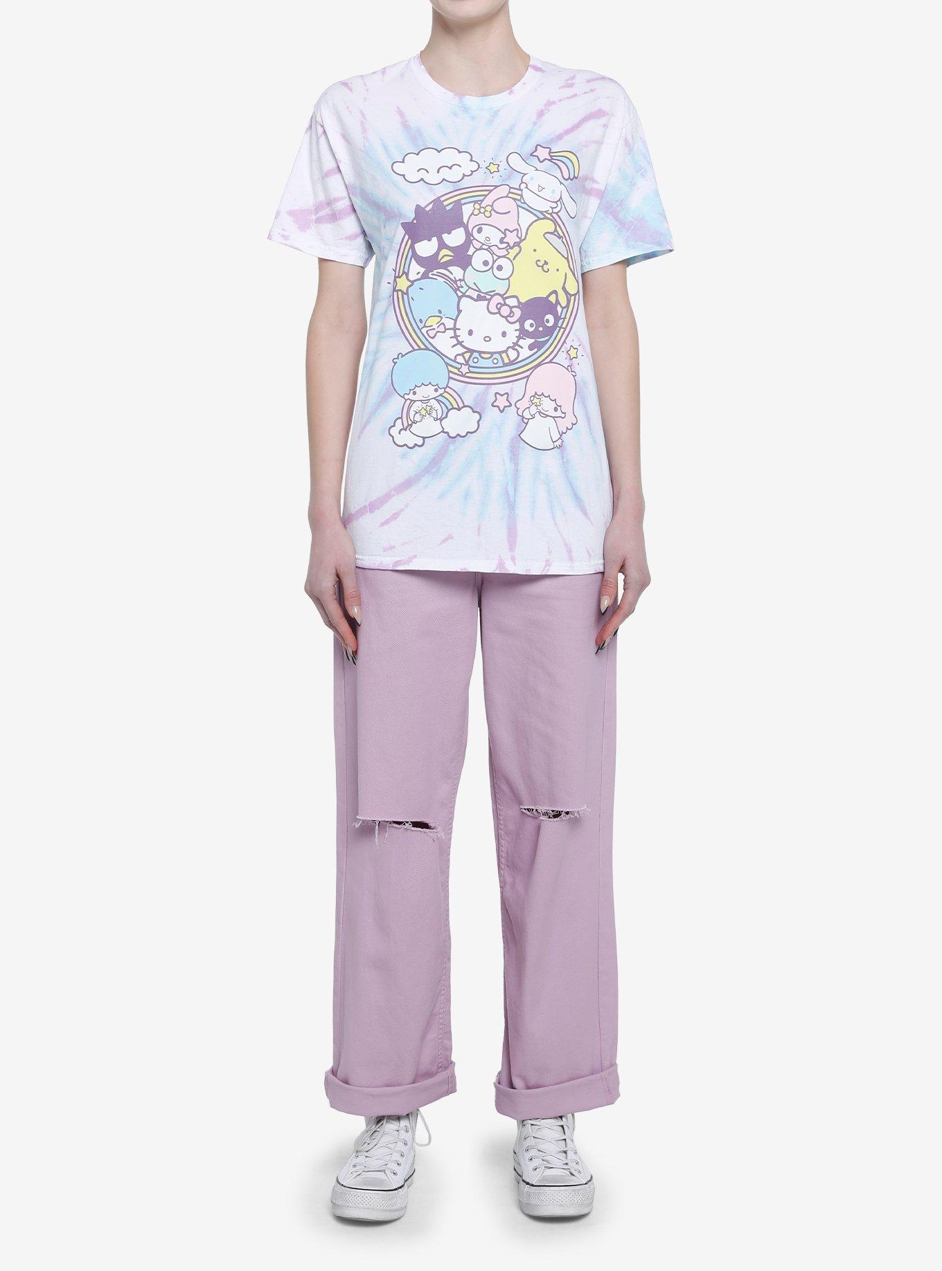 Hello Kitty And Friends Pastel Tie-Dye Boyfriend Fit Girls T-Shirt, MULTI, alternate