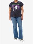 Scream Ghost Face Tie-Dye Boyfriend Fit Girls T-Shirt Plus Size, MULTI, alternate