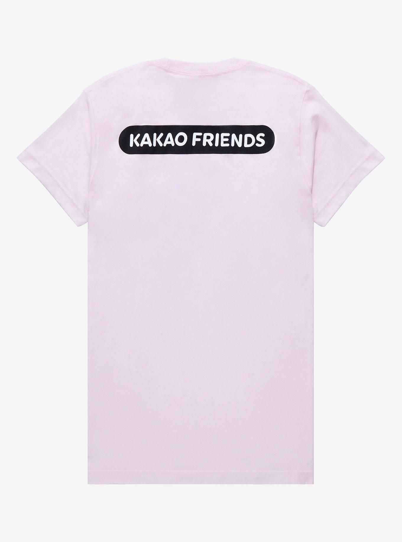 Kakao Friends Characters Pastel Boyfriend Fit Girls T-Shirt, MULTI, alternate