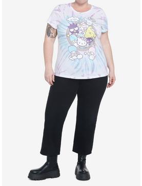Hello Kitty And Friends Pastel Tie-Dye Boyfriend Fit Girls T-Shirt Plus Size, , hi-res