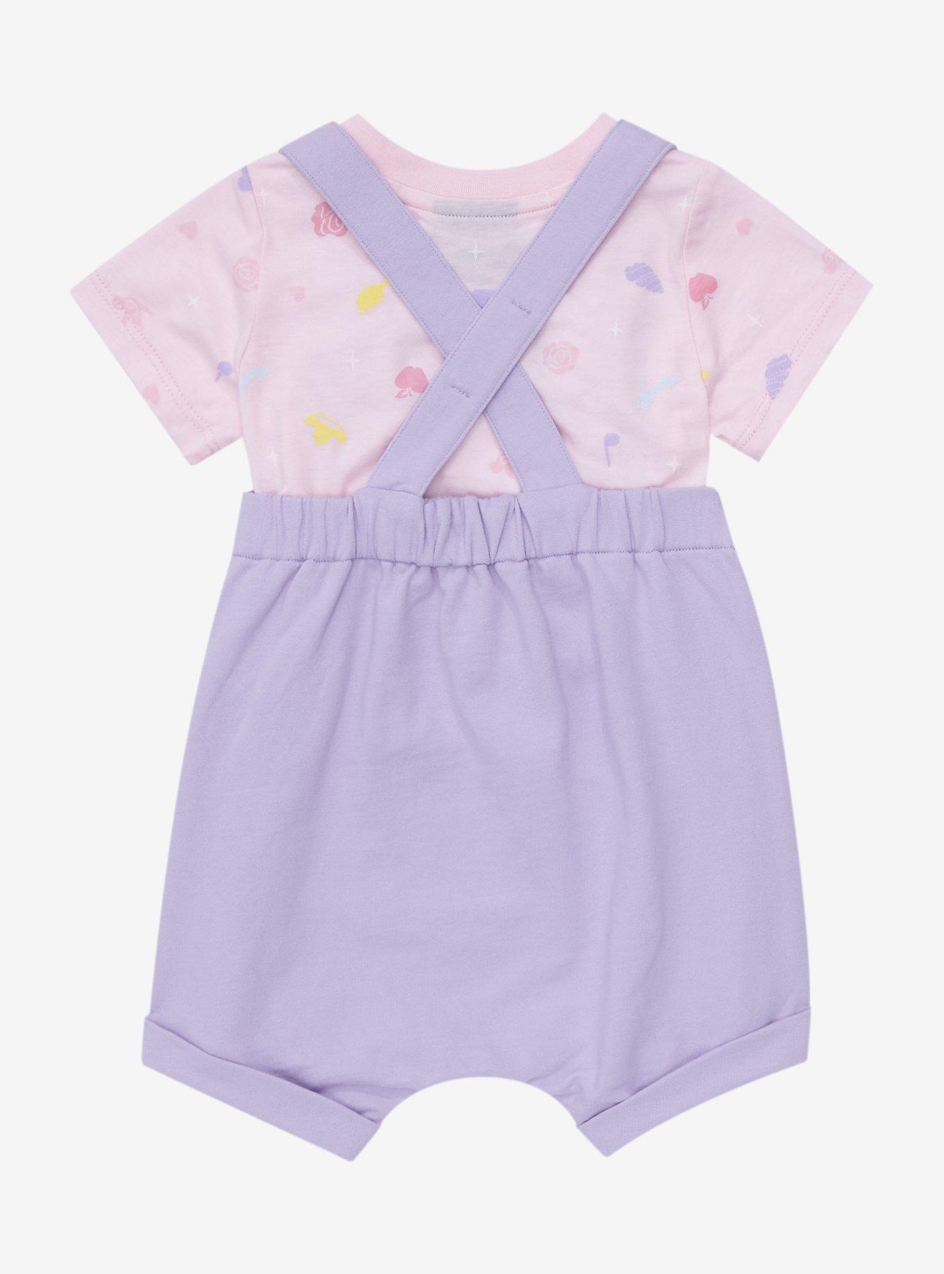 Our Universe Disney Princess Heart Infant Overall Set - BoxLunch Exclusive, LAVENDER, alternate