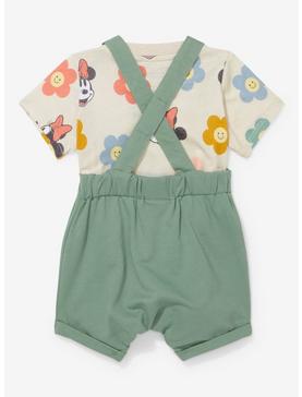 Disney Minnie Mouse Floral Infant Overall Set - BoxLunch Exclusive, , hi-res