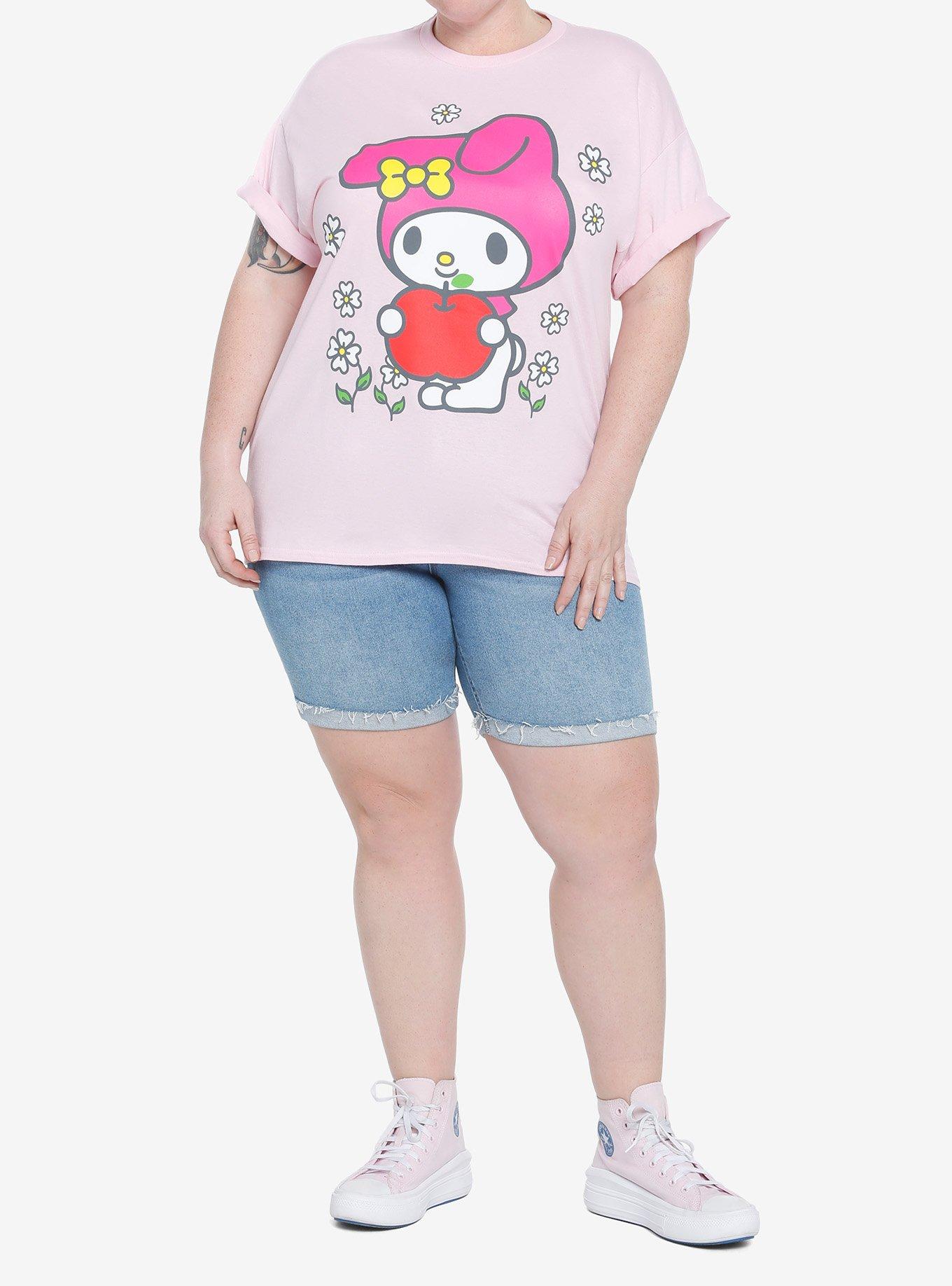 My Melody Jumbo Double-Sided Boyfriend Fit Girls T-Shirt Plus Size, MULTI, alternate