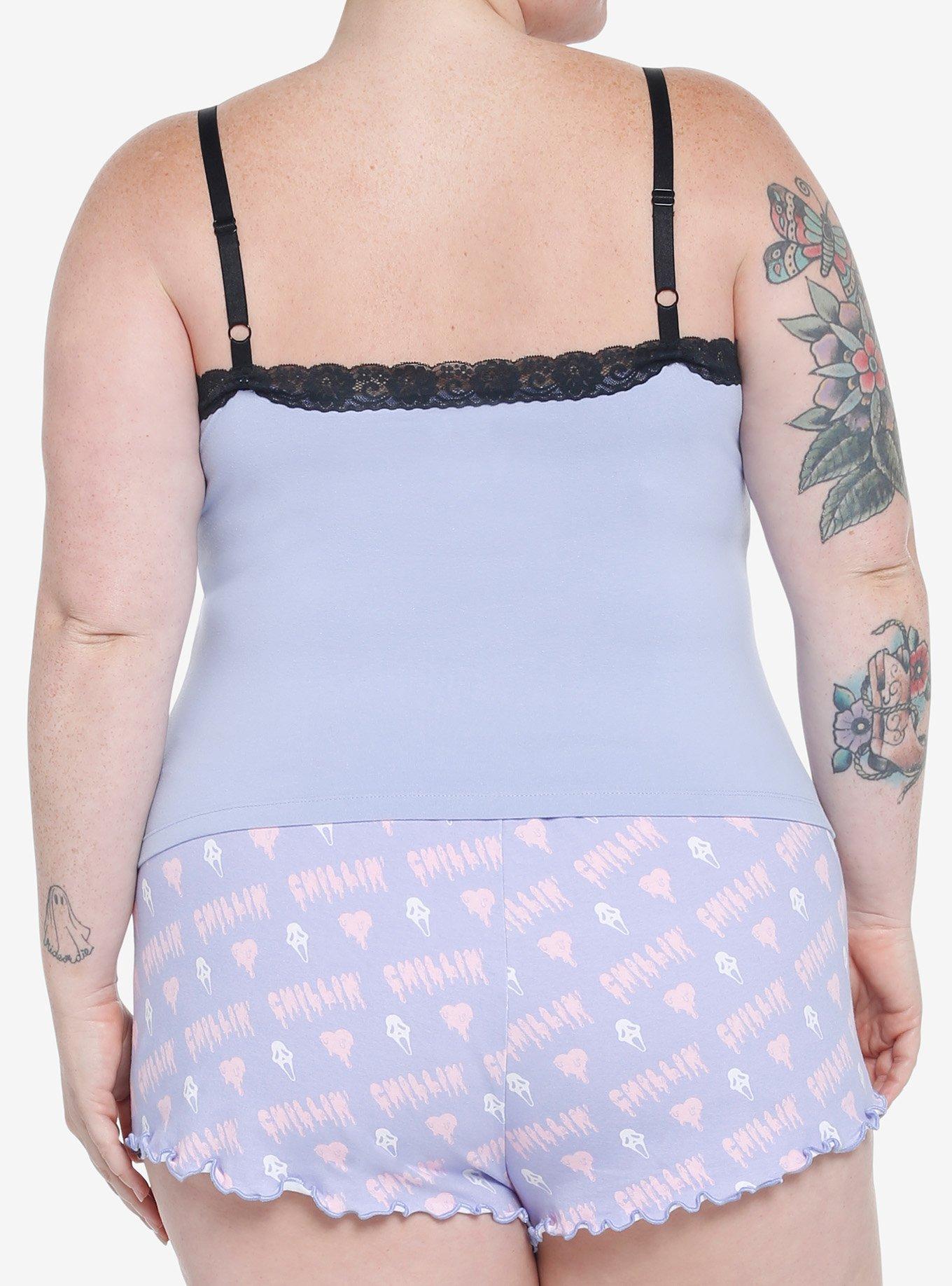 Scream Ghost Face Pastel Girls Lounge Set Plus Size, MULTI, alternate