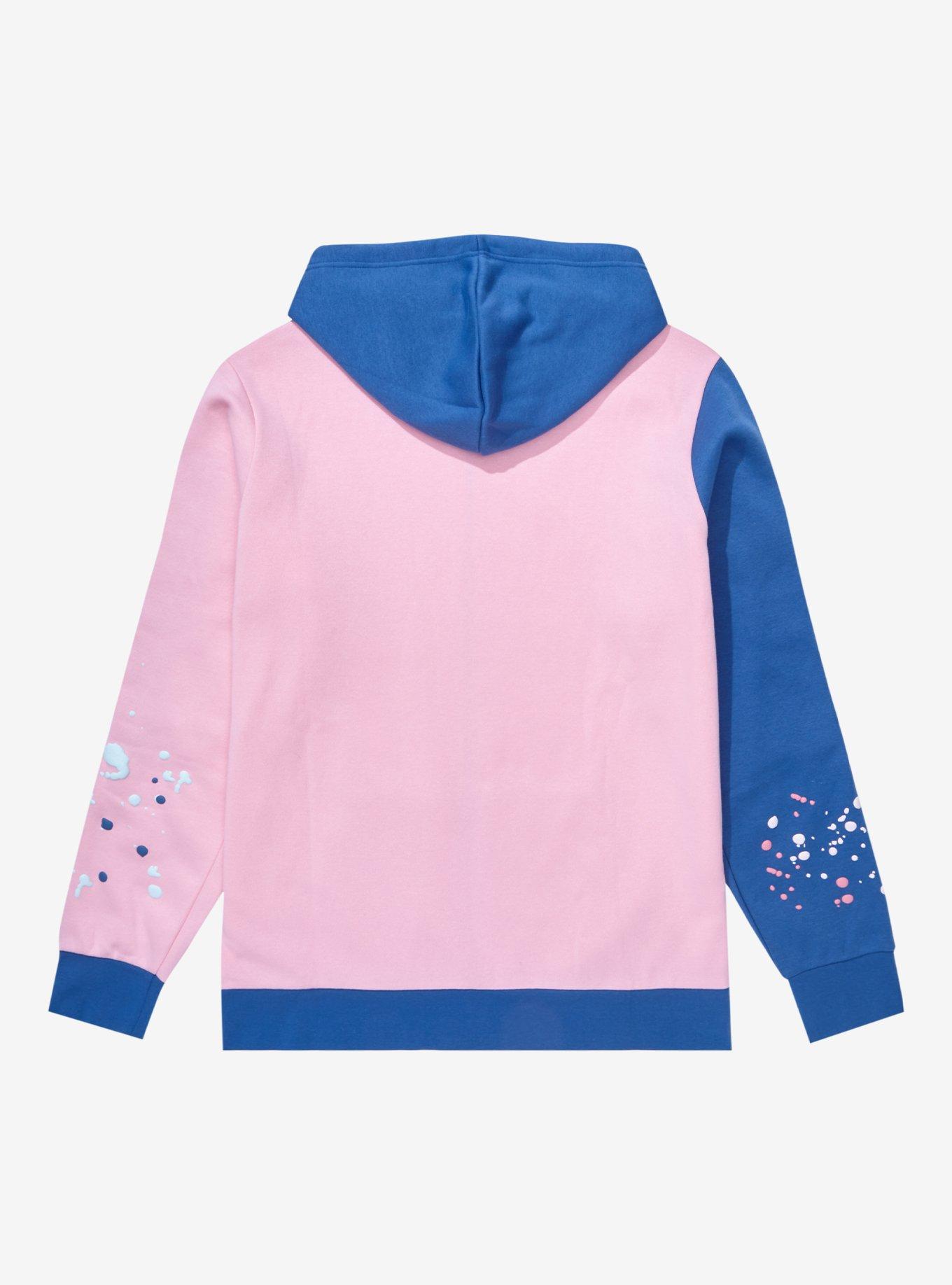 Disney Sleeping Beauty Fairies Color Block Zippered Hoodie - BoxLunch Exclusive, PINK, alternate