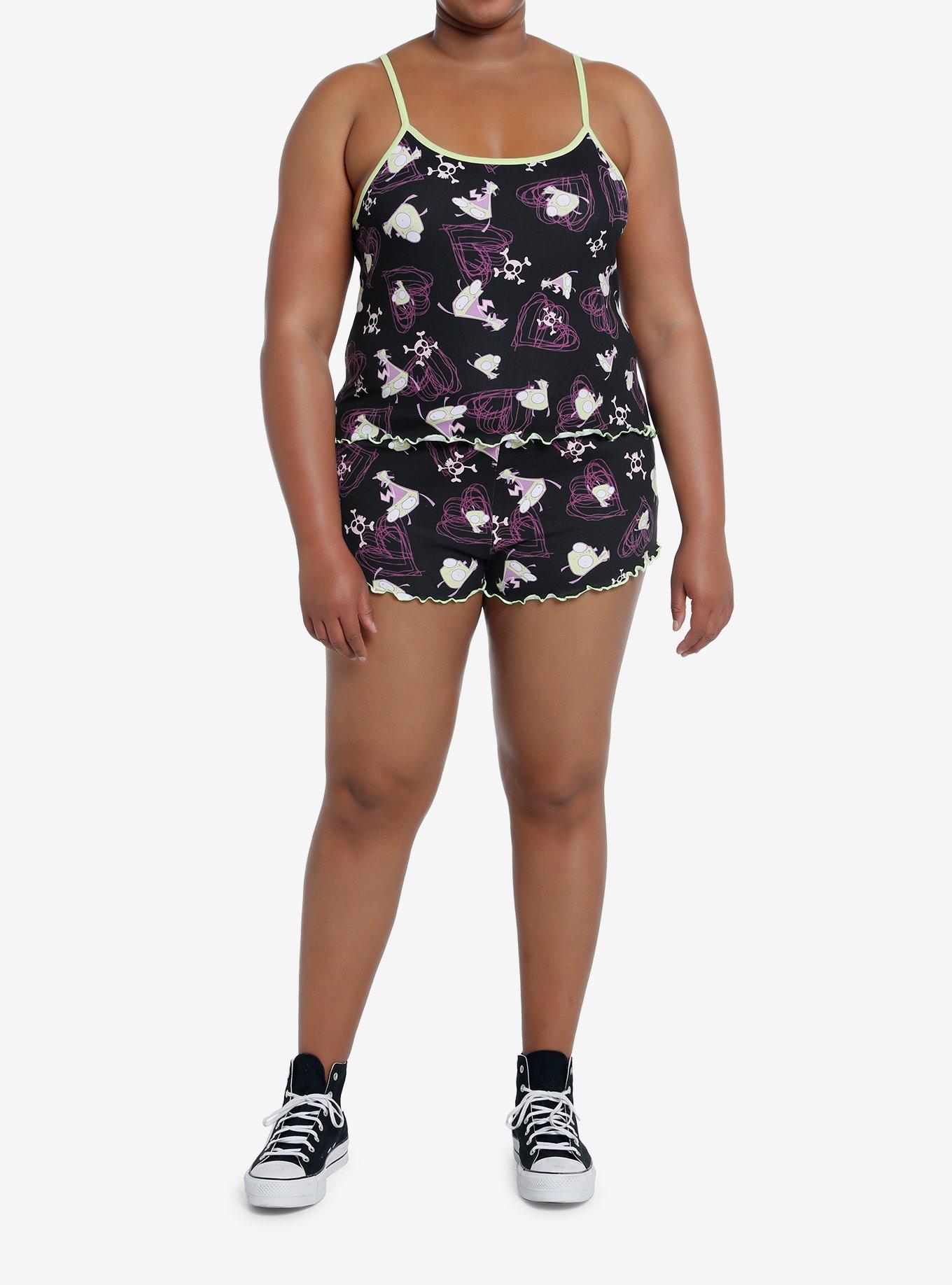 Invader Zim GIR Heart Girls Lounge Set Plus Size, MULTI, alternate