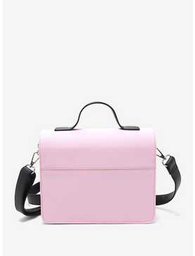 Pink & Black Heart Buckle Crossbody Bag, , hi-res