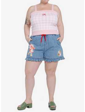 Strawberry Shortcake Gingham Girls Knit Tank Top Plus Size, , hi-res