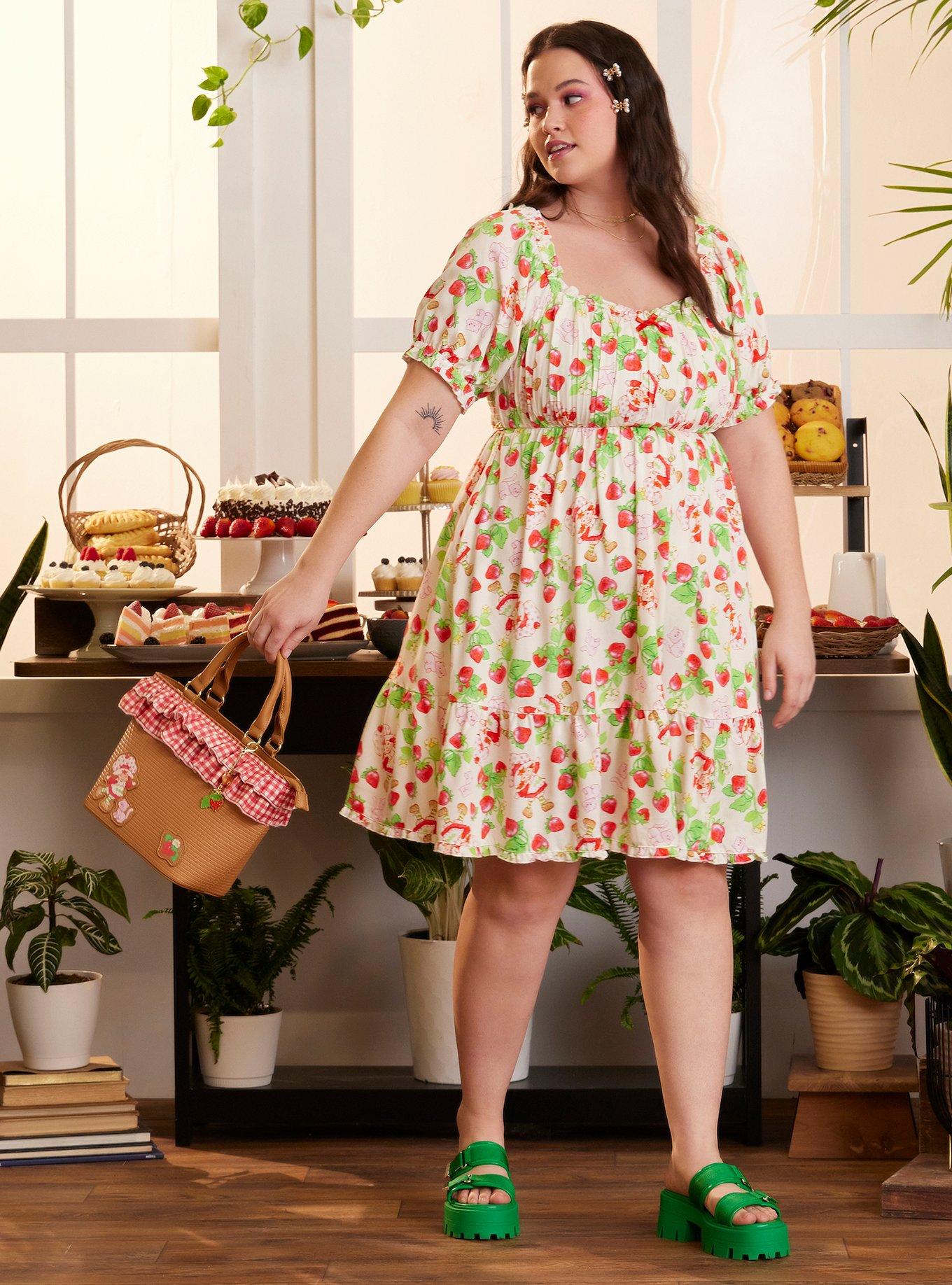 Strawberry Shortcake Ruffle Babydoll Dress Plus Size, MULTI, alternate