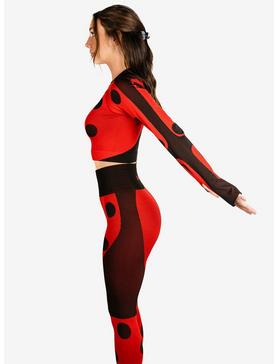 Miraculous: Tales of Ladybug and Cat Noir Black & Red Athletic Leggings and Long Sleeve Top Set, , hi-res
