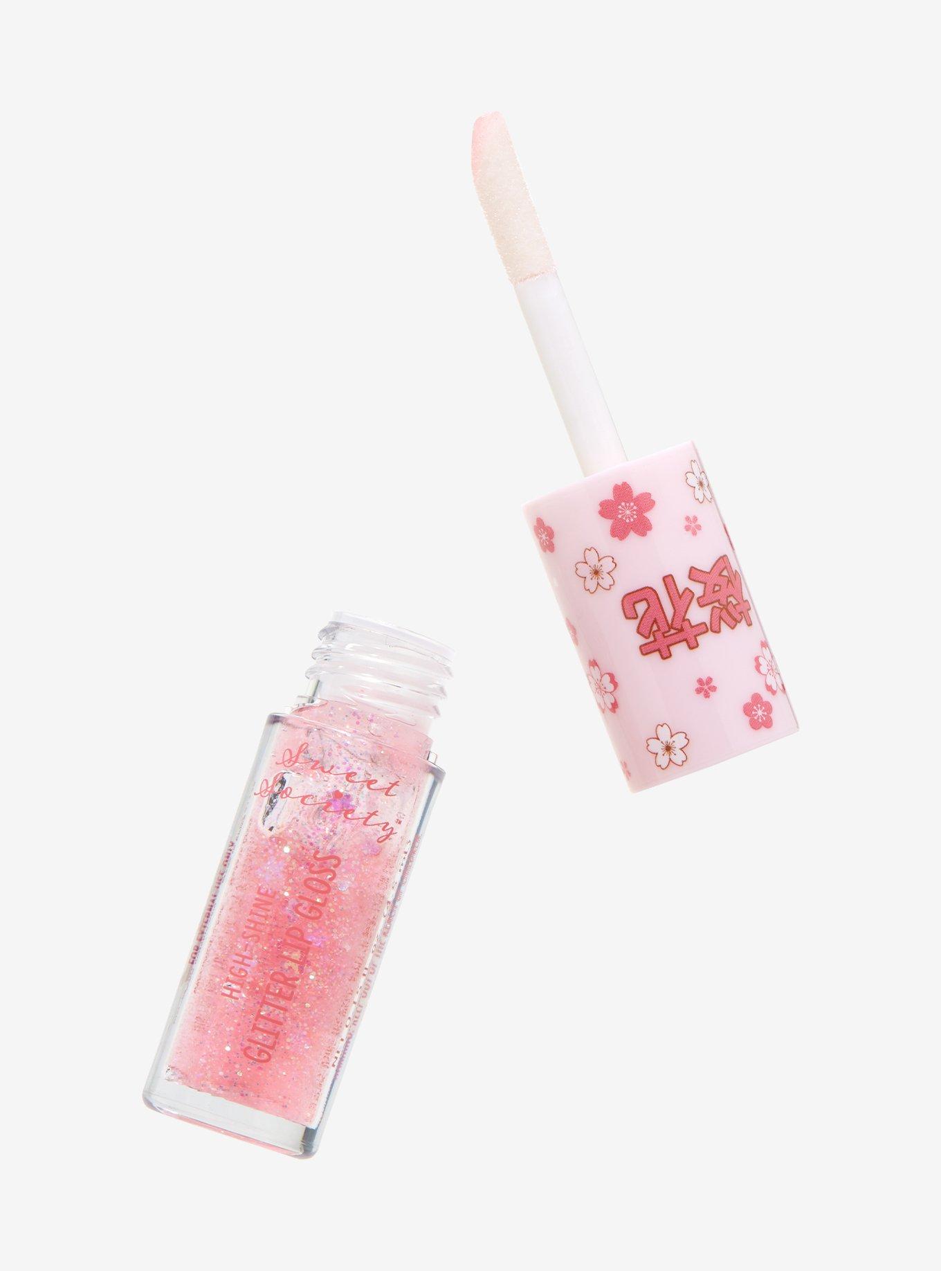 Sweet Society Sakura Pink Glitter Lip Gloss, , alternate