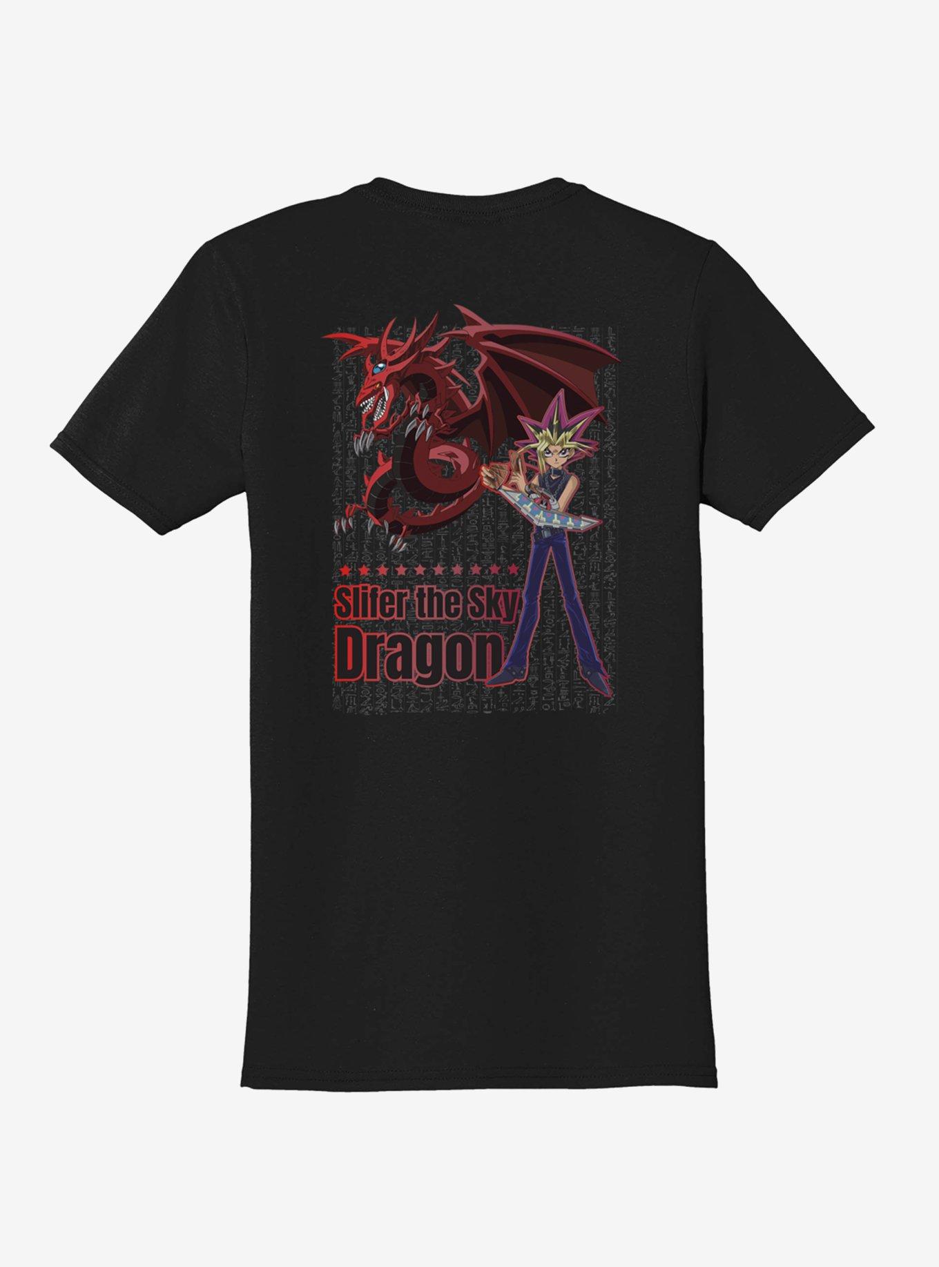 Yu-Gi-Oh! Millennium Puzzle & Sky Dragon Double-Sided T-Shirt, BLACK, alternate