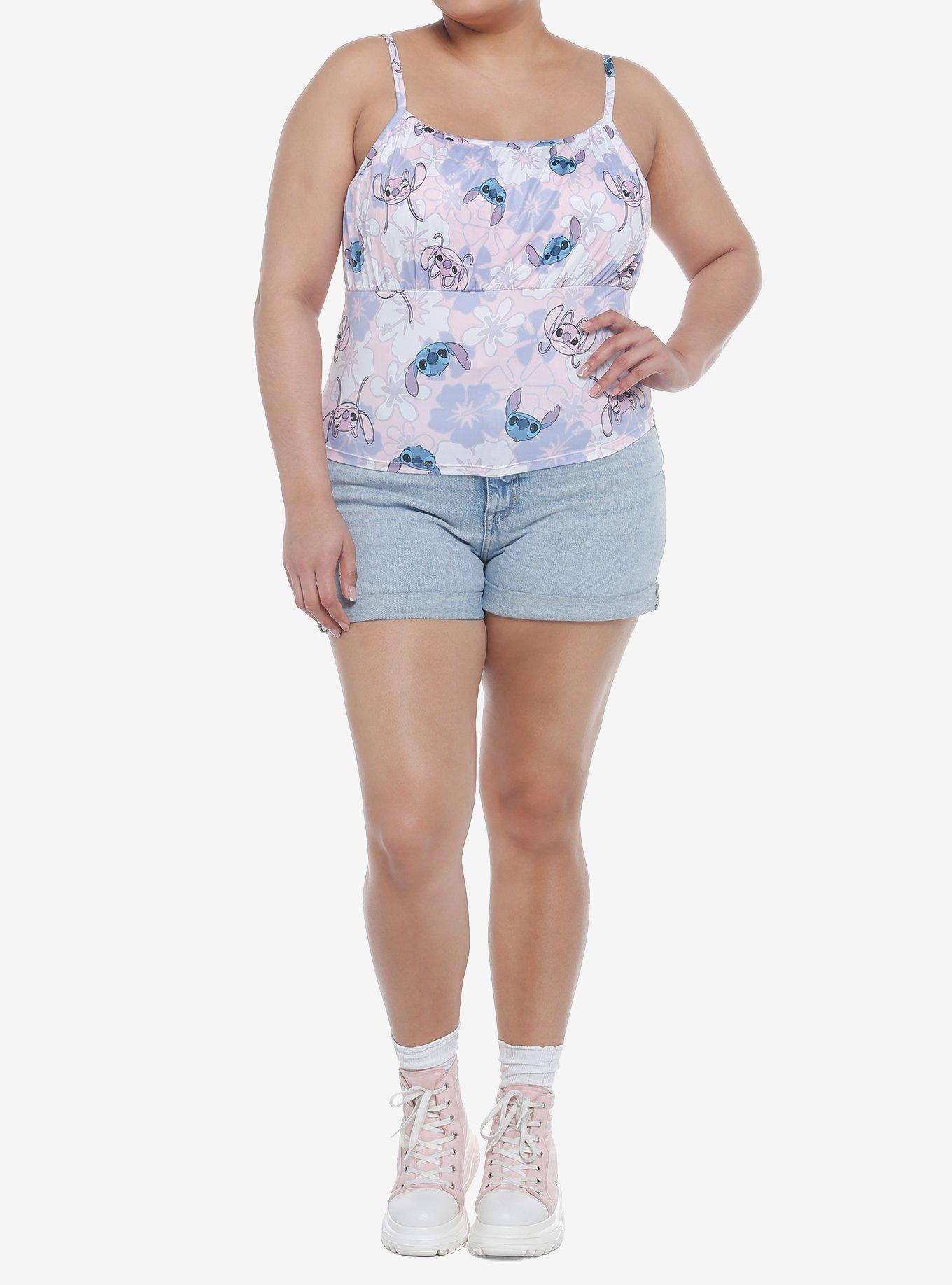 Disney Lilo & Stitch Floral Angel & Stitch Girls Cami Plus Size, MULTI, alternate