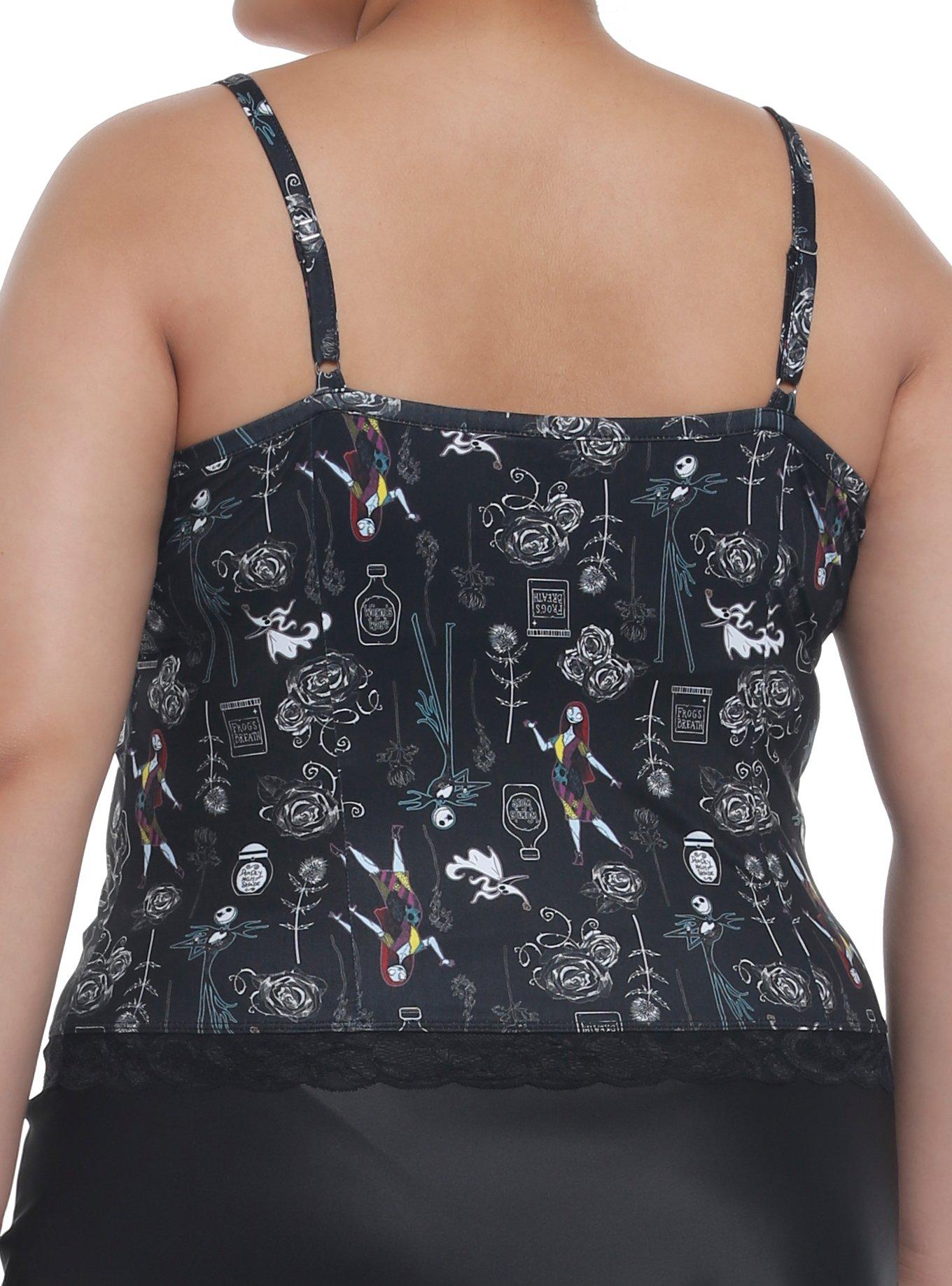 The Nightmare Before Christmas Characters Lace-Up Girls Cami Plus Size, MULTI, alternate
