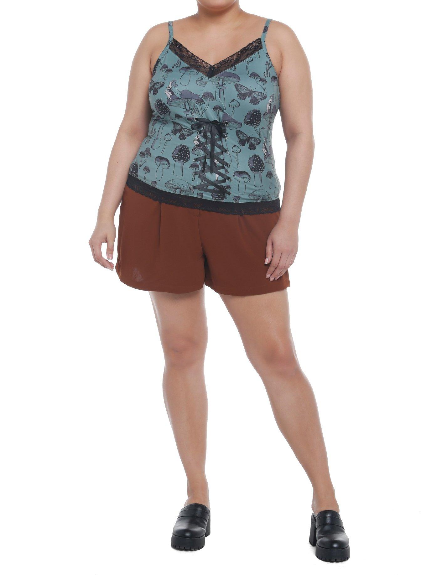 Disney Peter Pan Tinker Bell Mushroom Lace-Up Girls Cami Plus Size, , hi-res