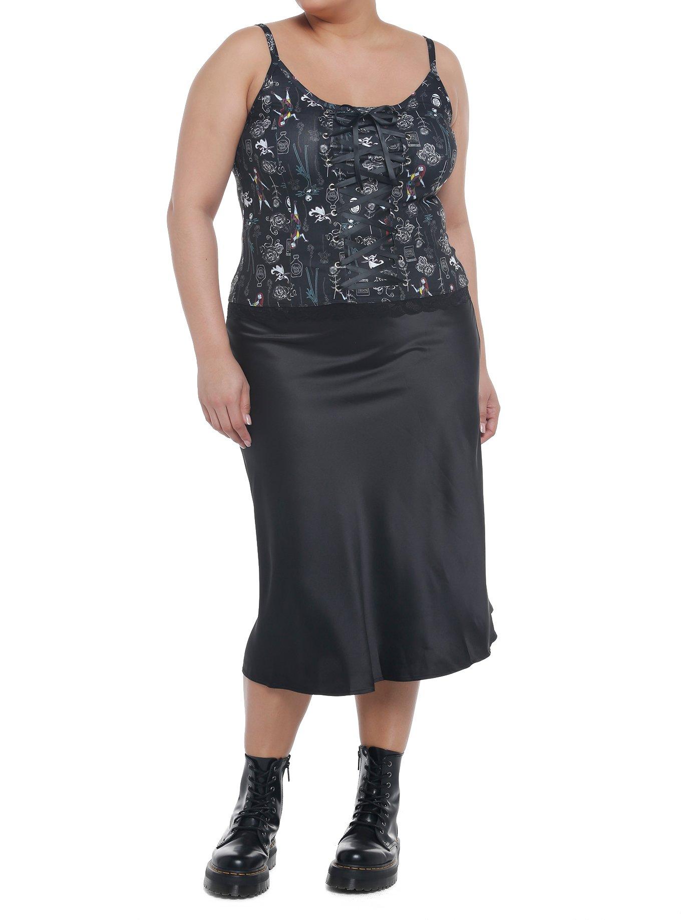 The Nightmare Before Christmas Characters Lace-Up Cami Plus Size, MULTI, alternate
