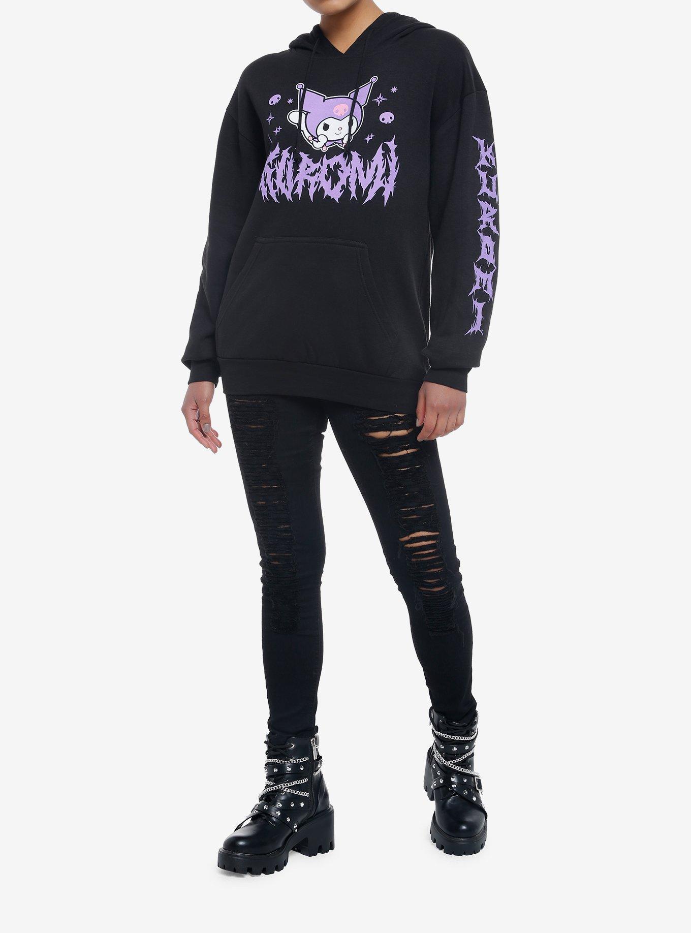 Kuromi Lavender Metal Girls Hoodie, MULTI, alternate