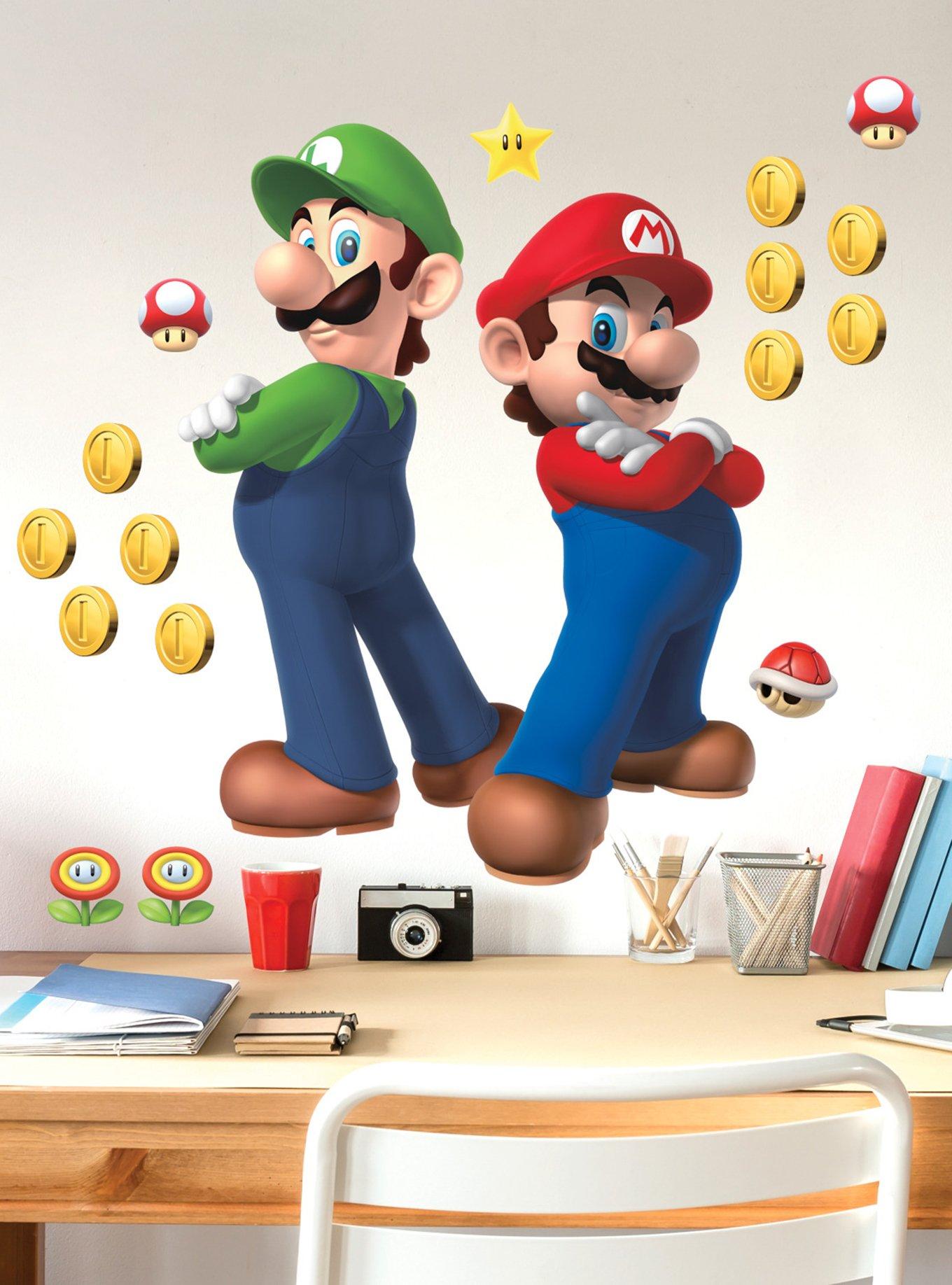 Nintendo Super Mario Luigi And Mario Giant Peel & Stick Wall Decals, , hi-res