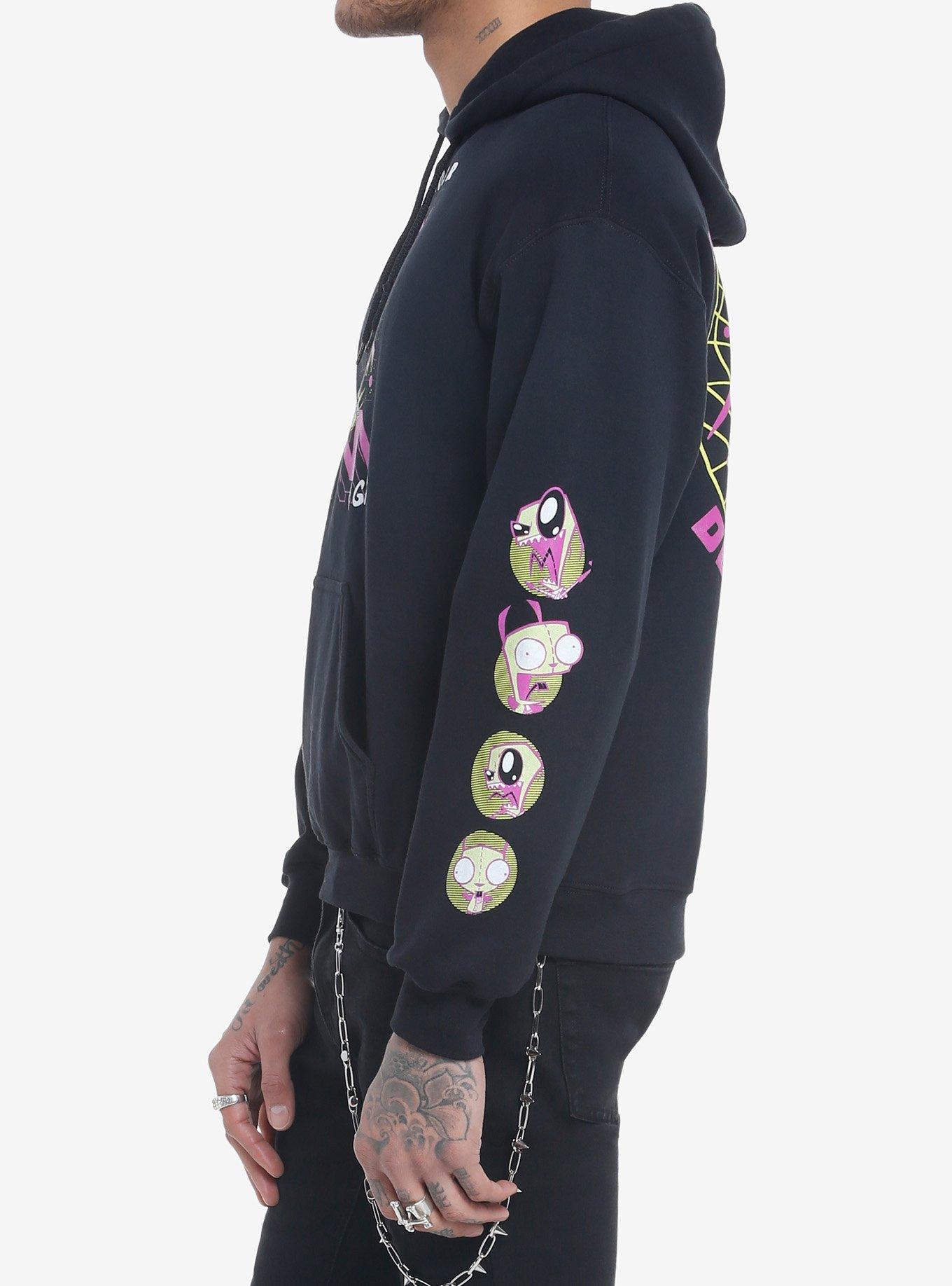 Invader Zim Destroy You Hoodie, BLACK, alternate