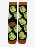 Shrek Faces Allover Print Crew Socks - BoxLunch Exclusive, , alternate