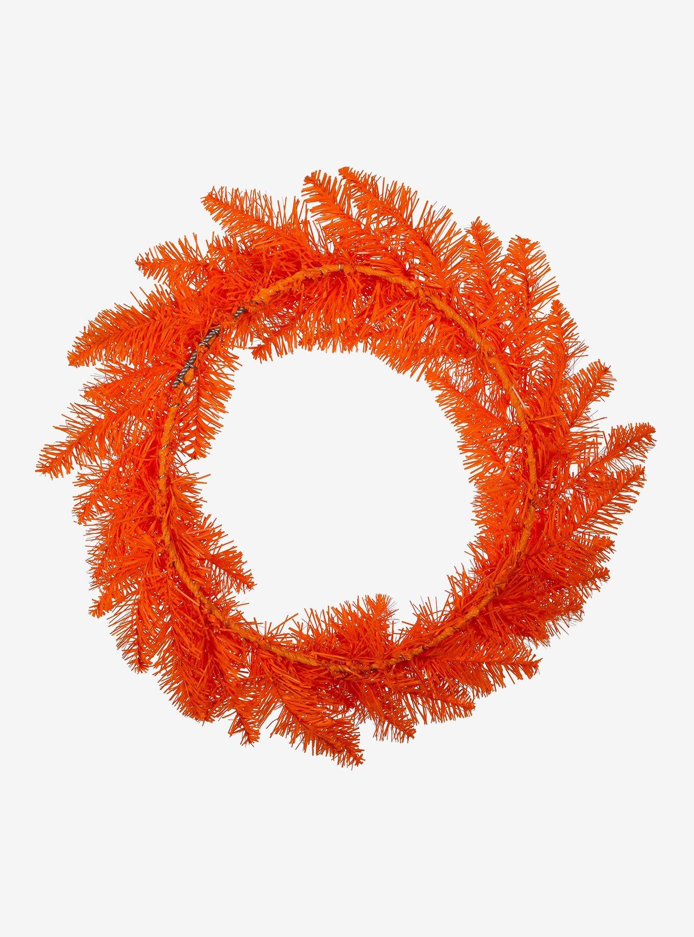 18-inch Unlit Orange Wreath, , alternate