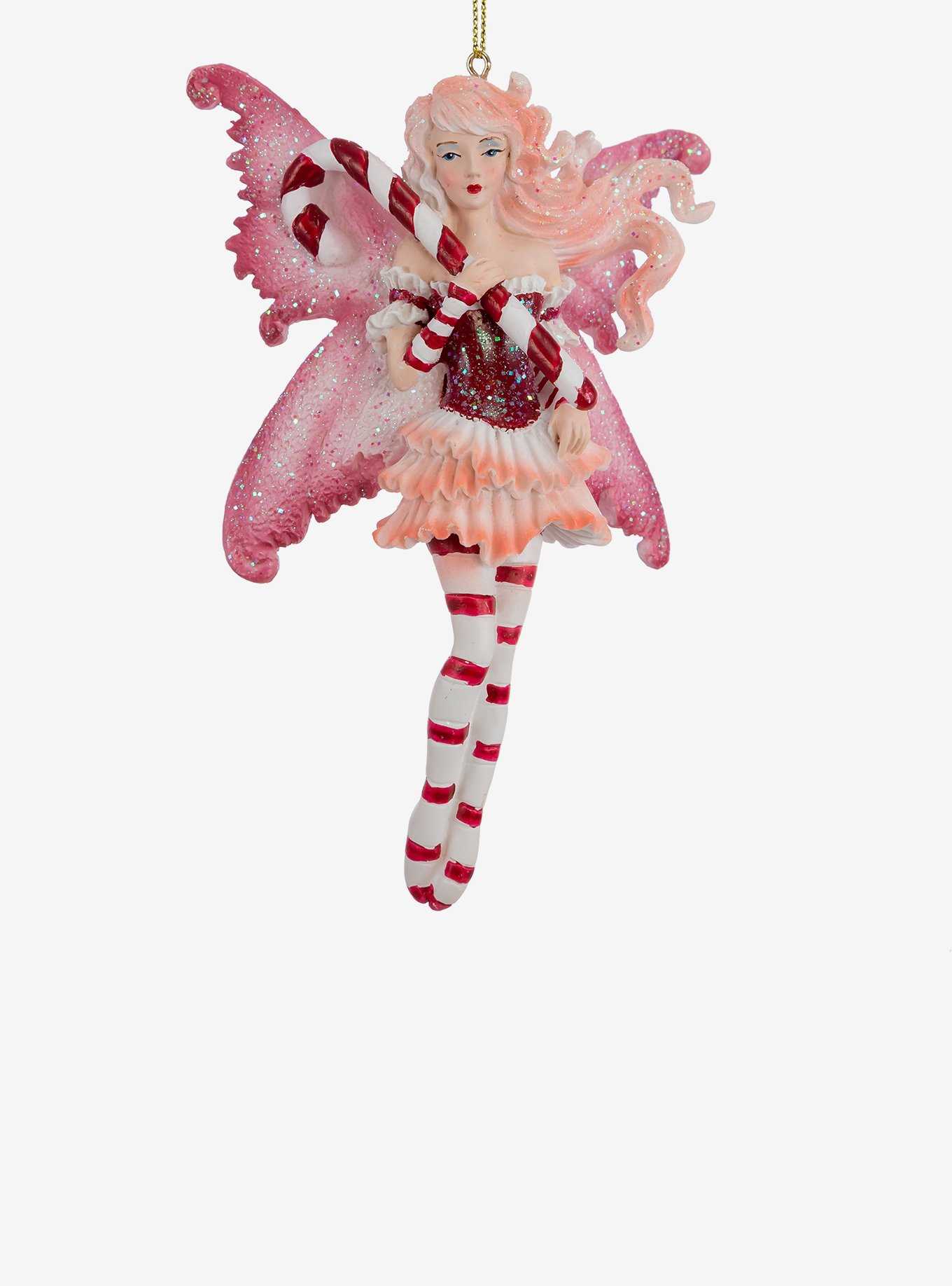Kurt Adler Amy Brown Red Fairy with Candy Cane Ornament, , hi-res