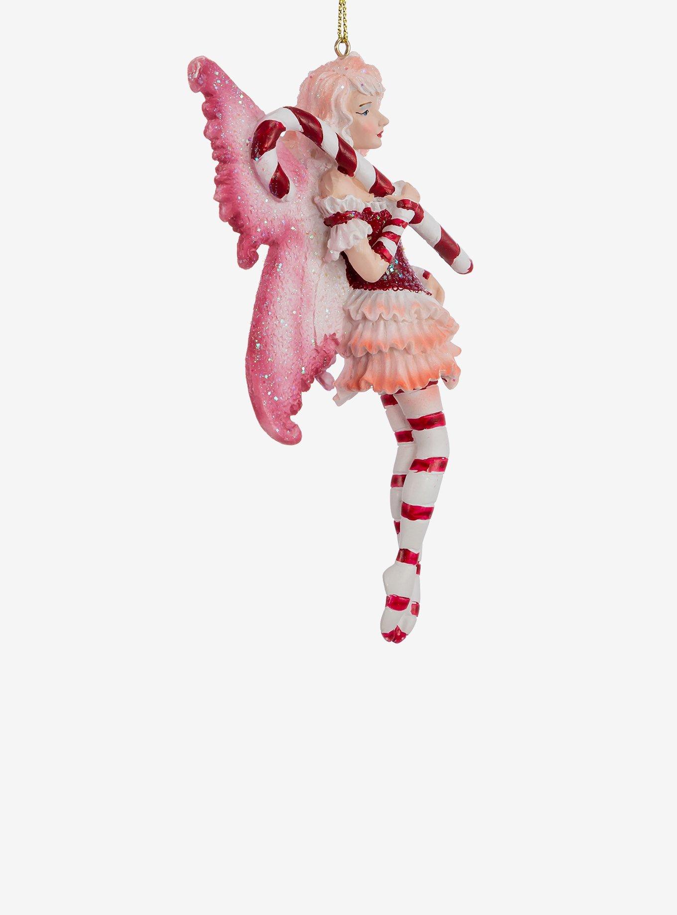 Kurt Adler Amy Brown Red Fairy with Candy Cane Ornament, , alternate