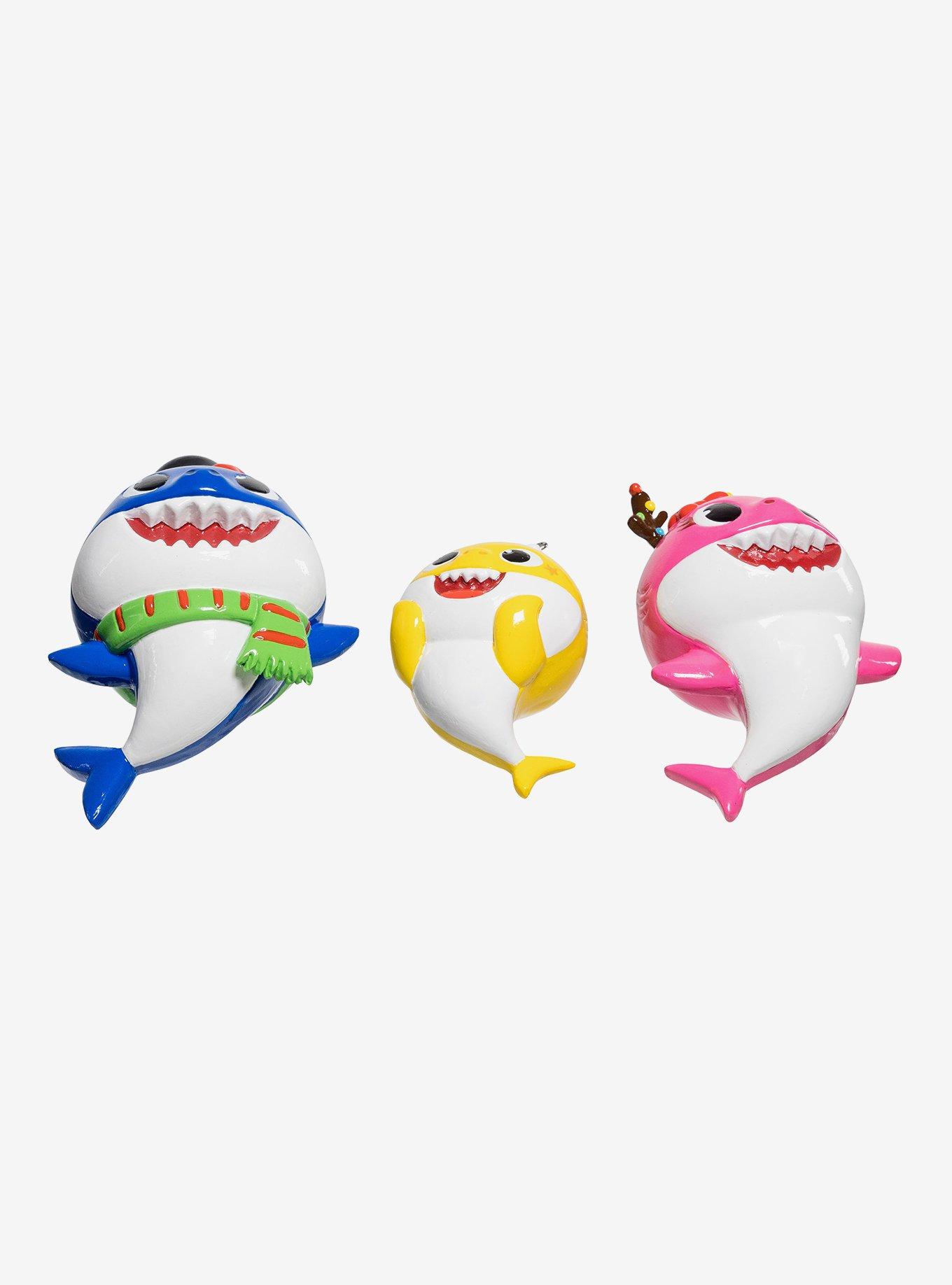 Kurt Adler Baby Shark Santa Family Ornament Set, , alternate