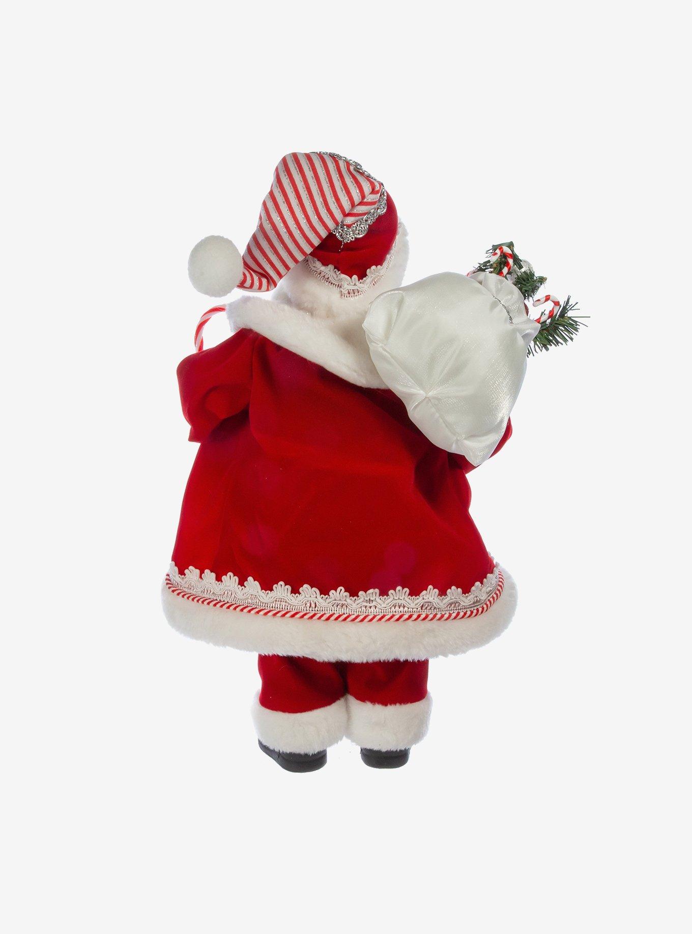 Kurt Adler Kringle Klaus Peppermint Santa Figure, , hi-res
