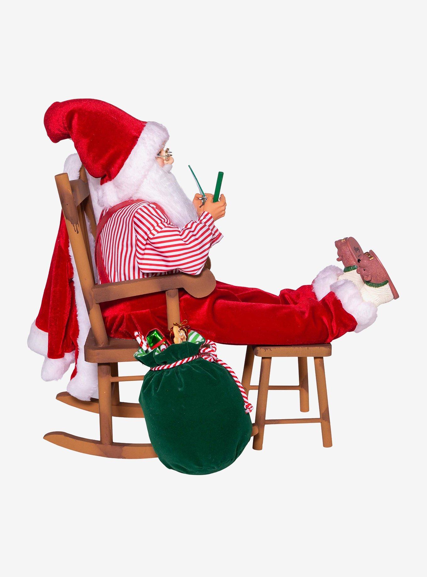 Kurt Adler Kringle Klaus Sitting in Chair Figure, , alternate