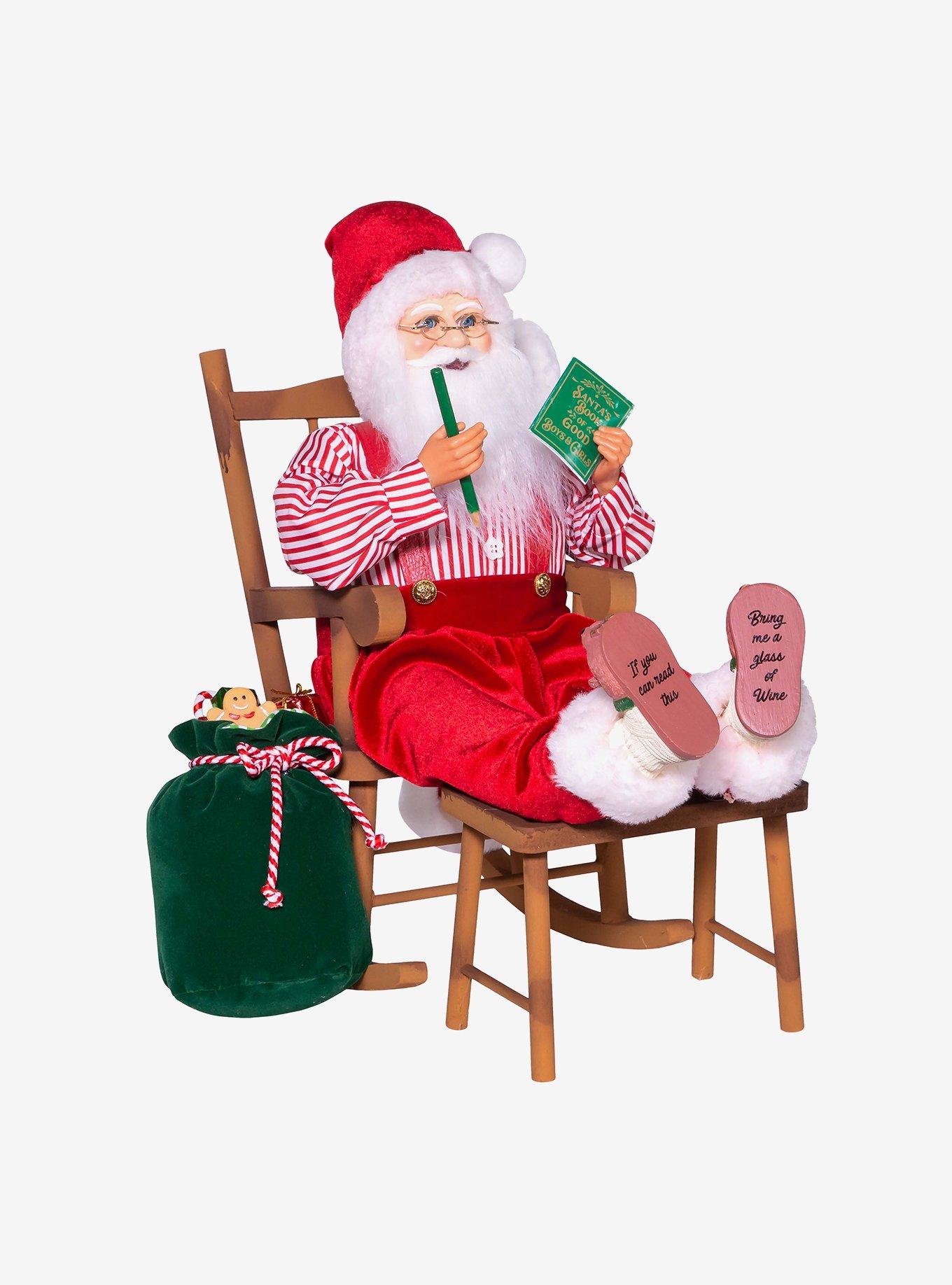 Kurt Adler Kringle Klaus Sitting in Chair Figure, , alternate