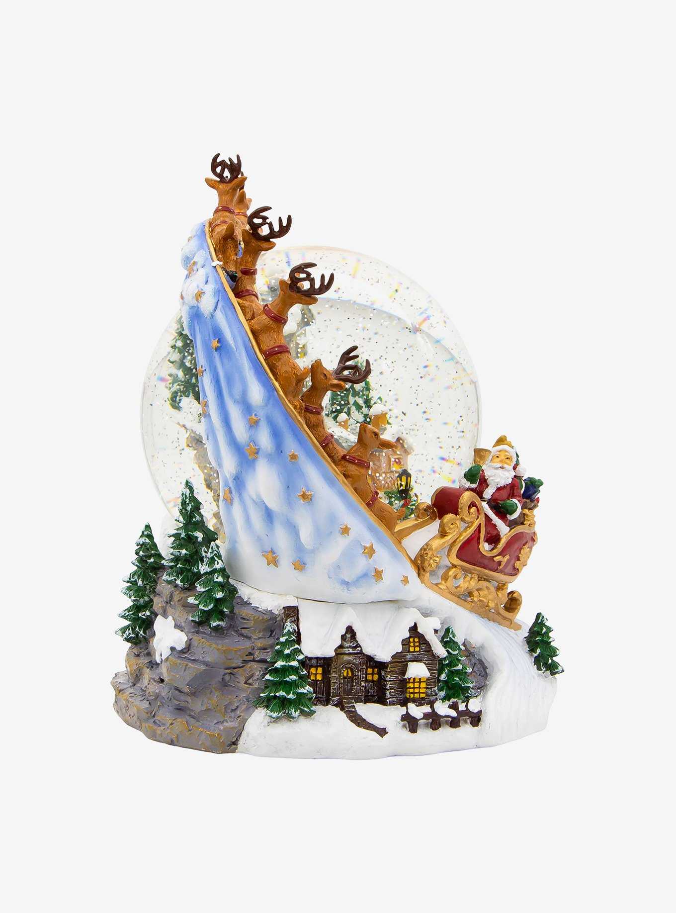 Kurt Adler Musical Santa and Sled Snow Globe, , hi-res