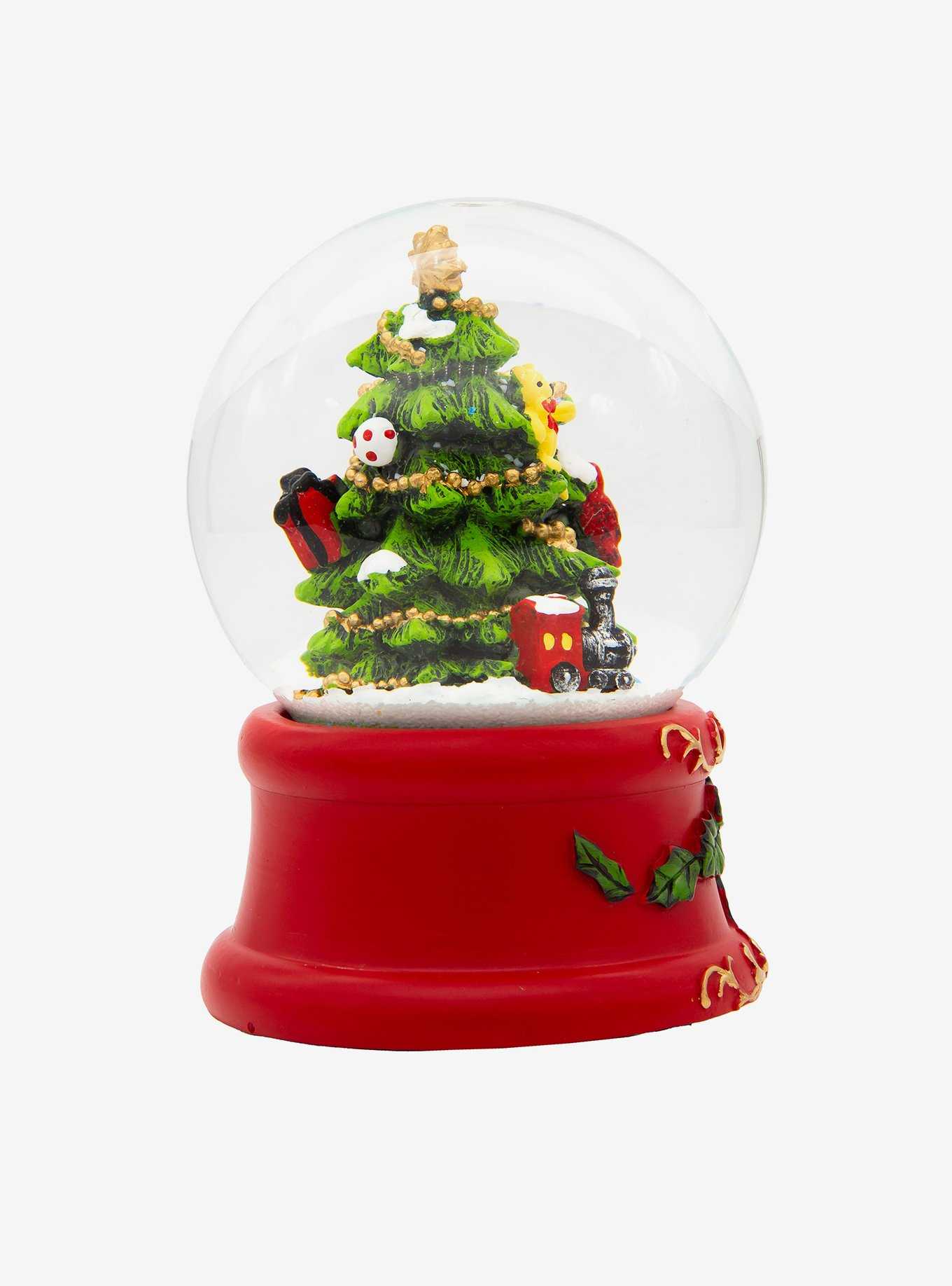 Kurt Adler Musical Christmas Tree in Holly Snow Globe, , hi-res