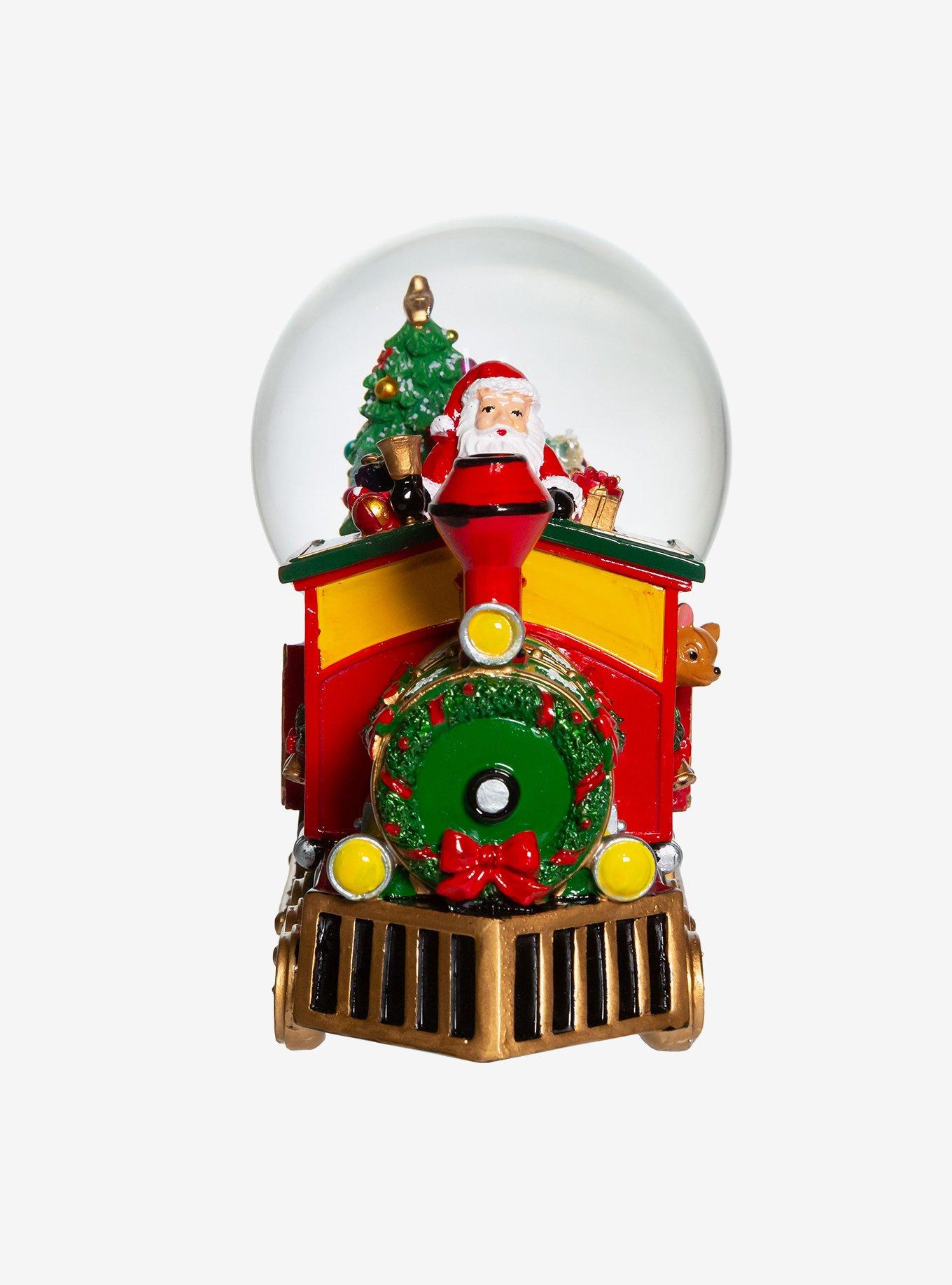 Kurt Adler Musical Santa Driving Train Snow Globe, , hi-res