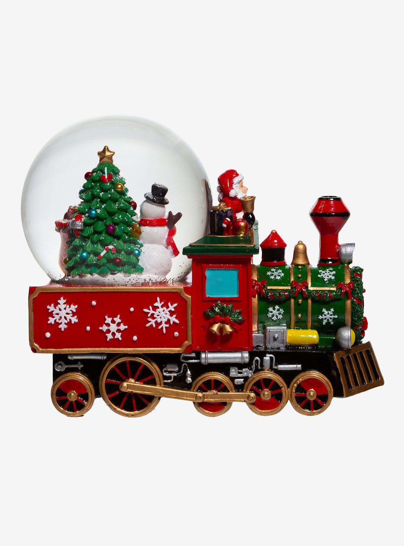 Kurt Adler Musical Santa Driving Train Snow Globe, , alternate