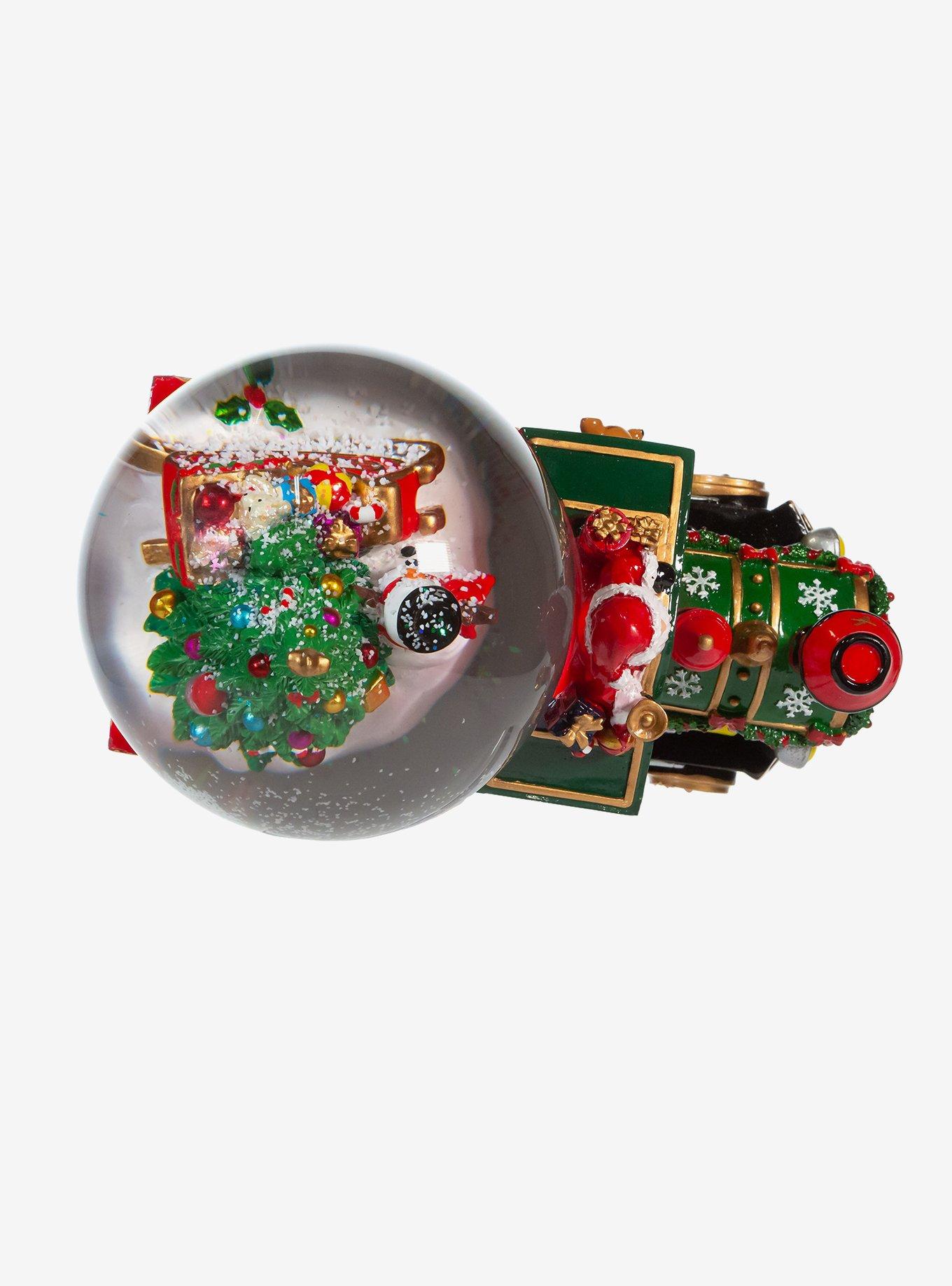Kurt Adler Musical Santa Driving Train Snow Globe, , alternate