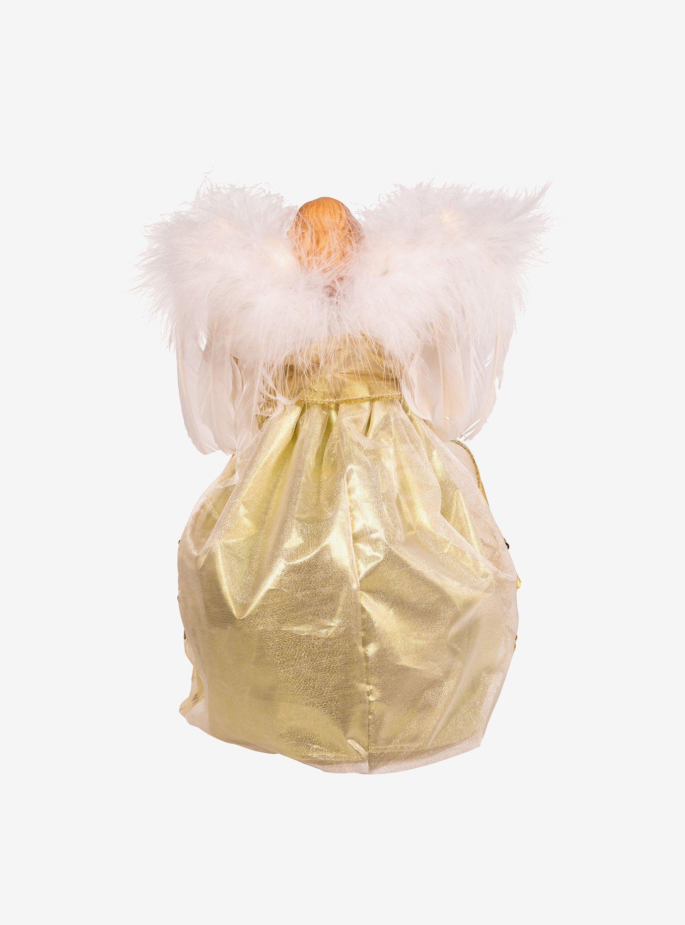 Kurt Adler White and Gold Fairy Lighted Angel Tree Topper, , alternate