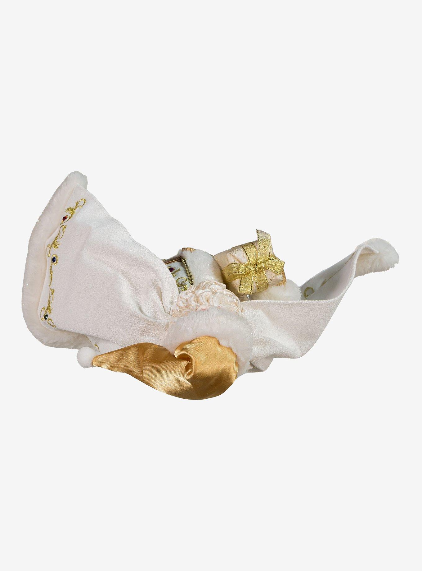 Kurt Adler Fabriche White and Gold Santa Figure, , alternate