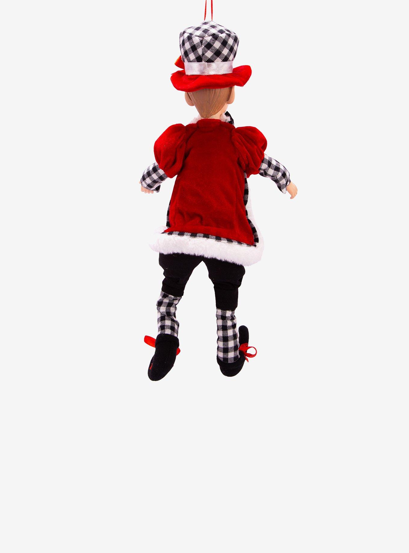 Kurt Adler Kringle Klaus Elf with Checkered Outfit Ornament, , alternate