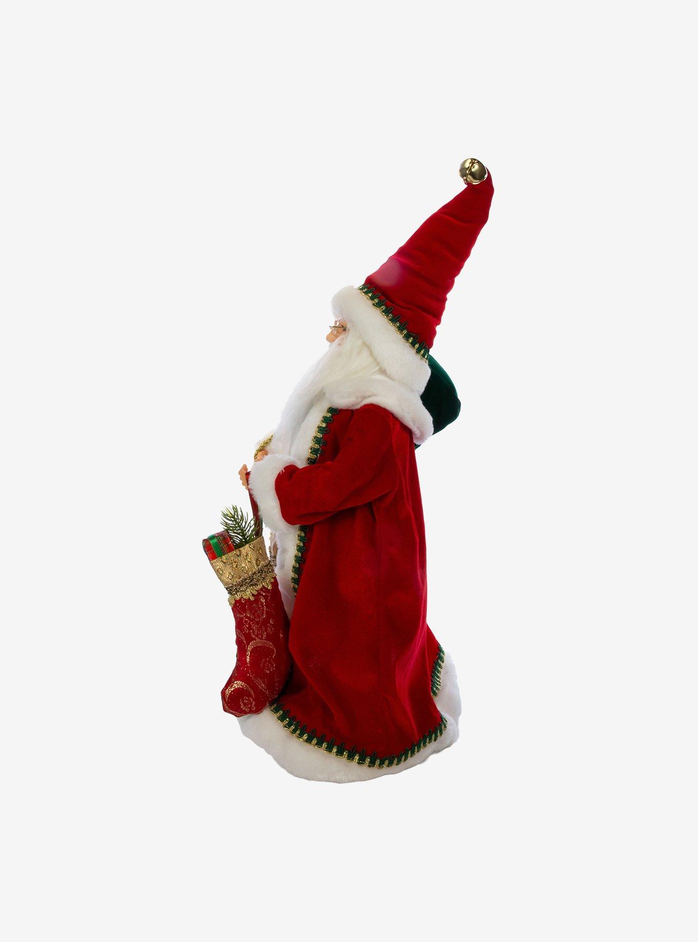 Kringle Klaus Fancy Santa with Stocking Figure, , alternate