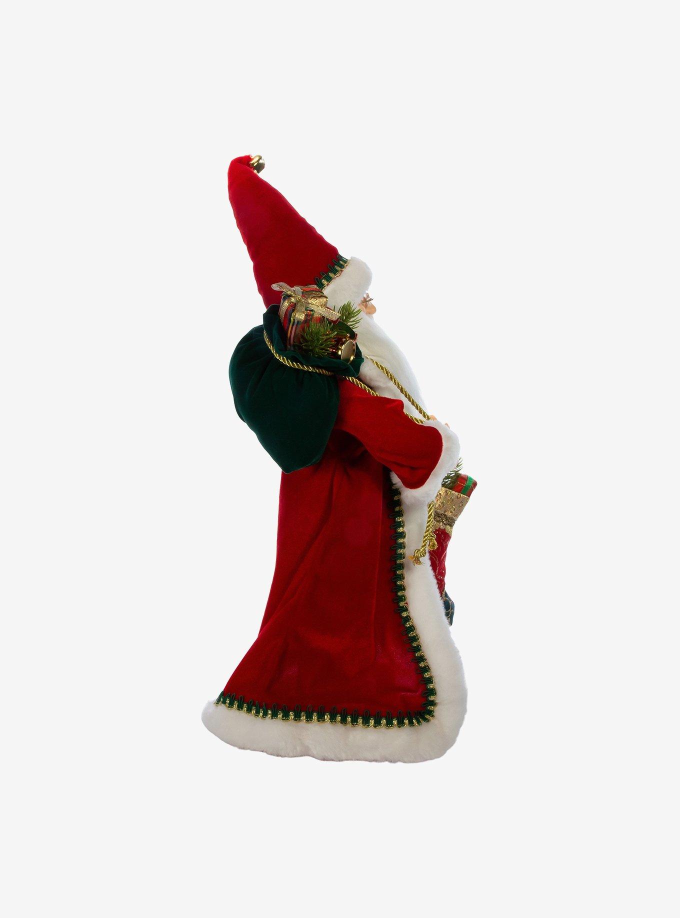 Kurt Adler Kringle Klaus Fancy Santa with Stocking Figure, , alternate