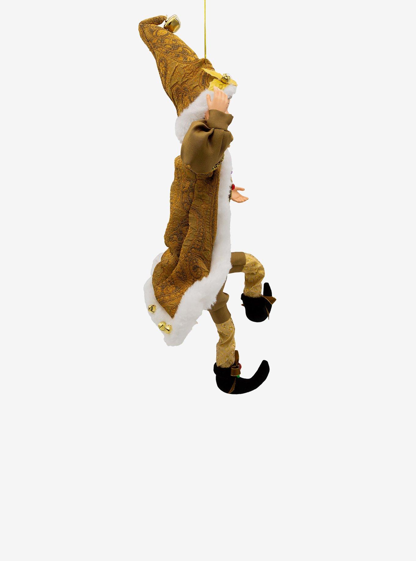 Kringle Klaus Fortune Gold Elf Ornament, , hi-res