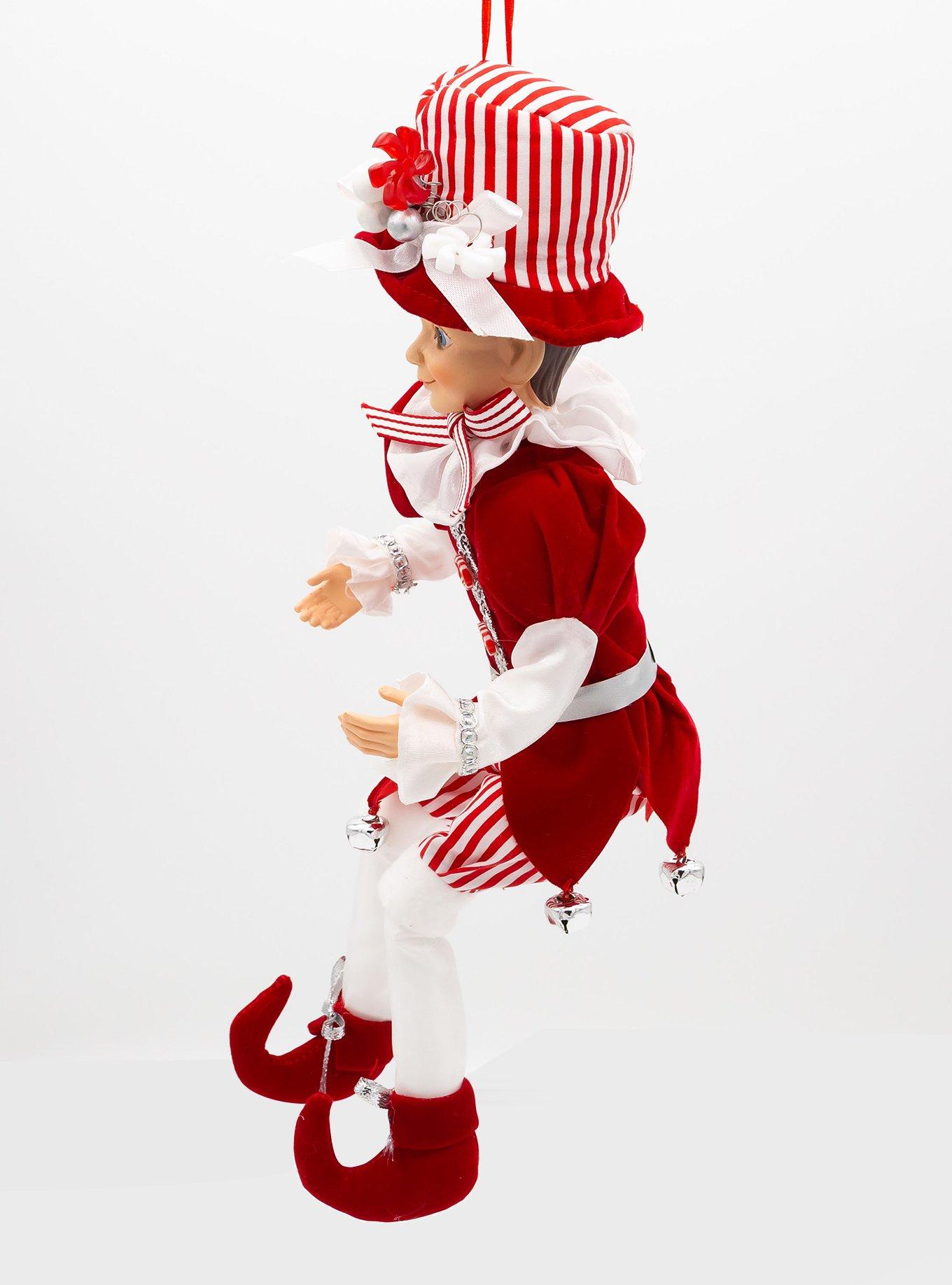 Kurt Adler Kringle Klaus Peppermint Elf Ornament, , alternate