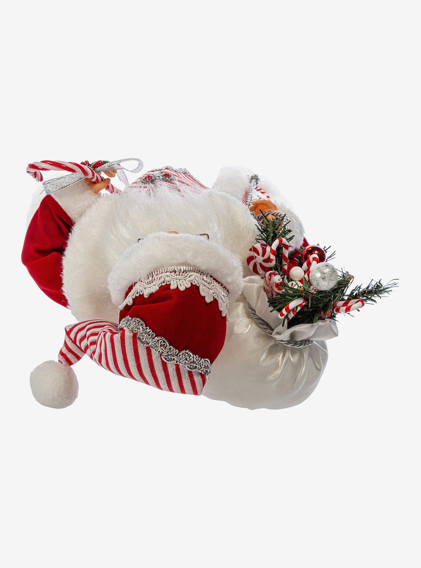 Kurt Adler Kringle Klaus Peppermint Santa Figure, , alternate