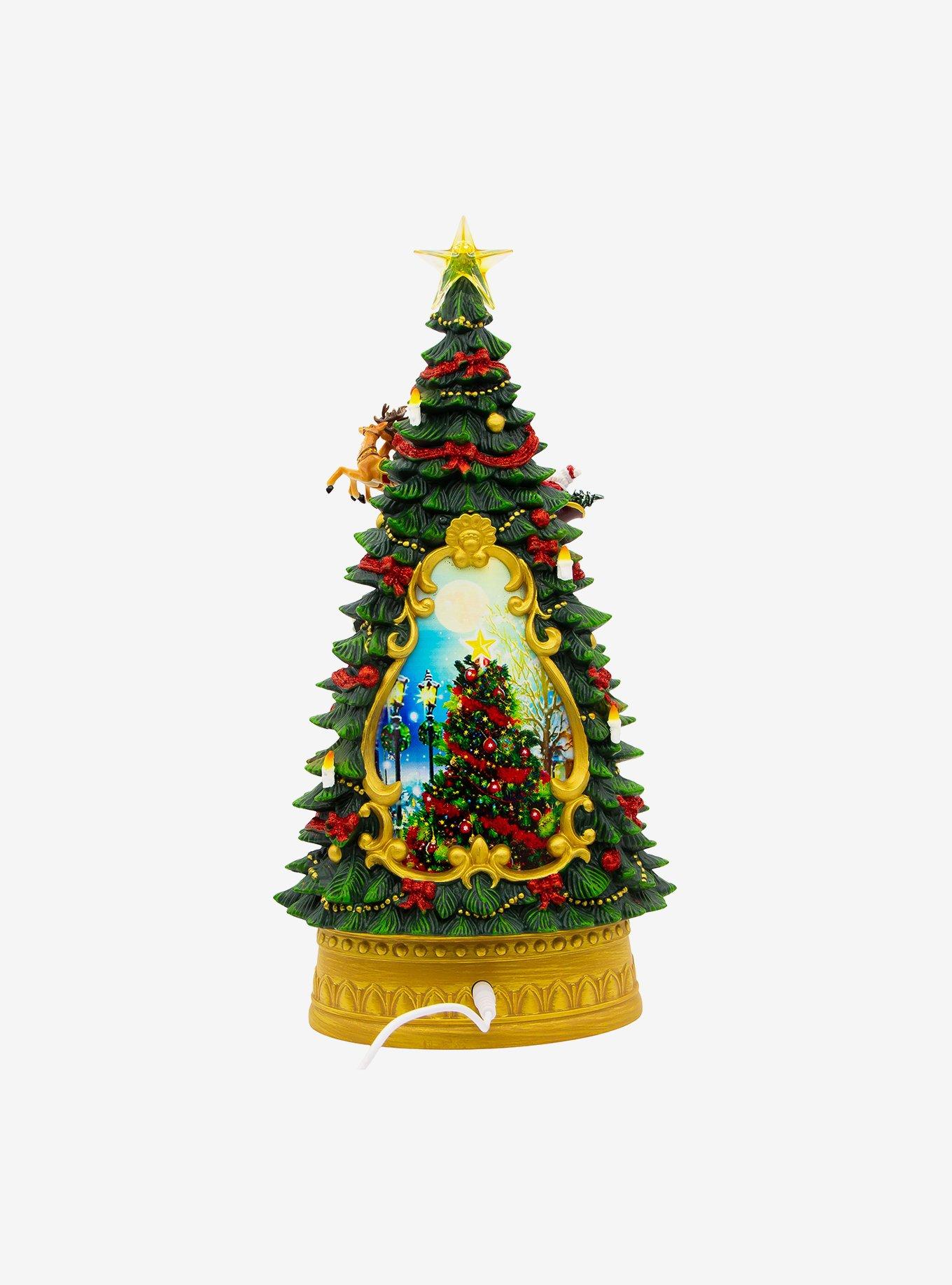 Kurt Adler Musical Water Santa Tree Figure, , alternate