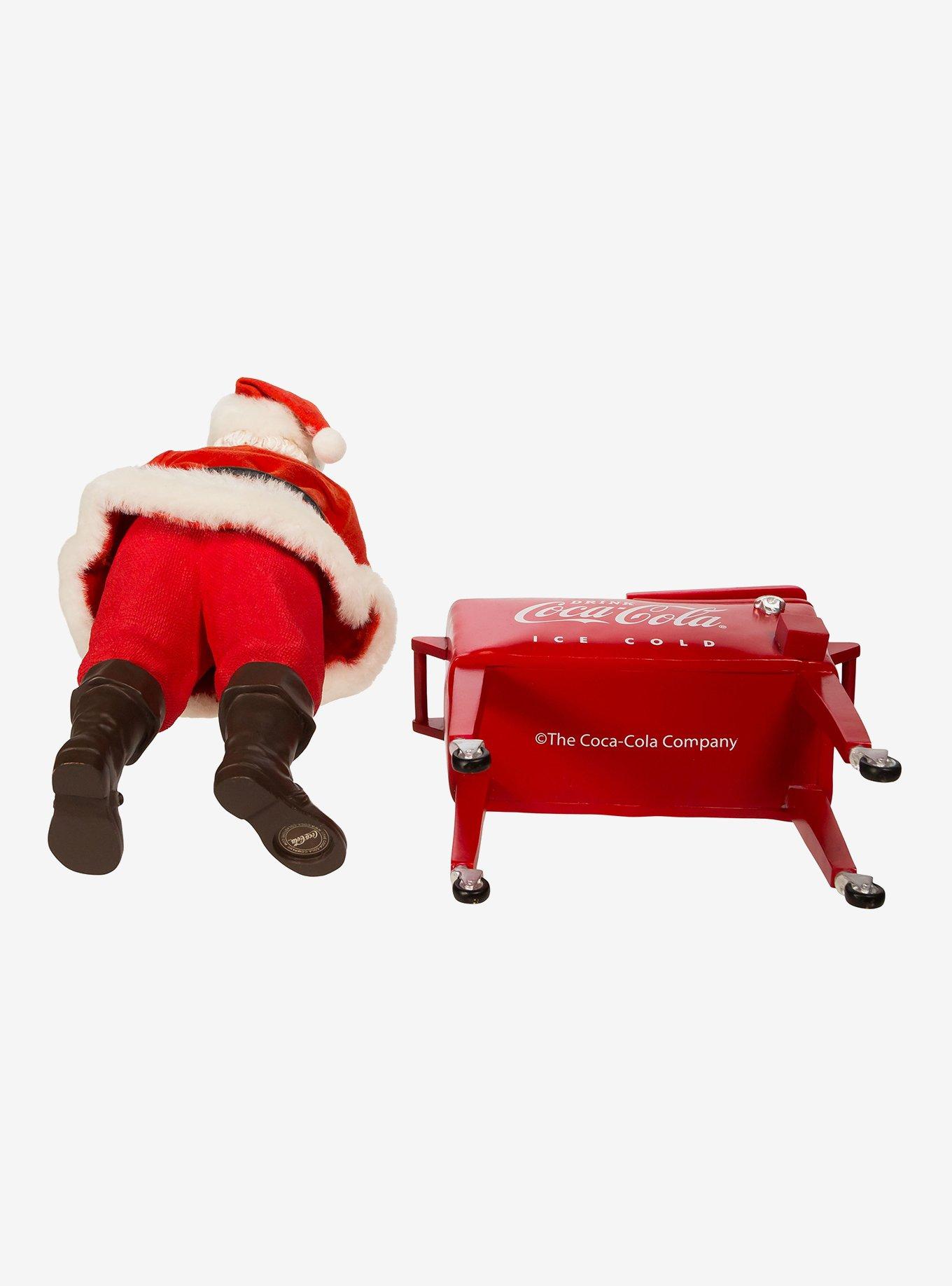 Kurt Adler Coke Santa with Table Cooler Figure, , alternate