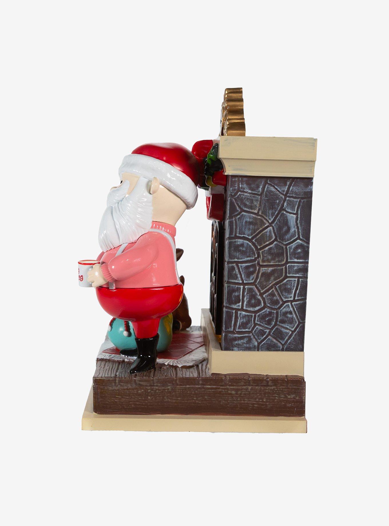 Kurt Adler Rudolph the Red-Nosed Reindeer and Santa Fireplace Figure, , alternate